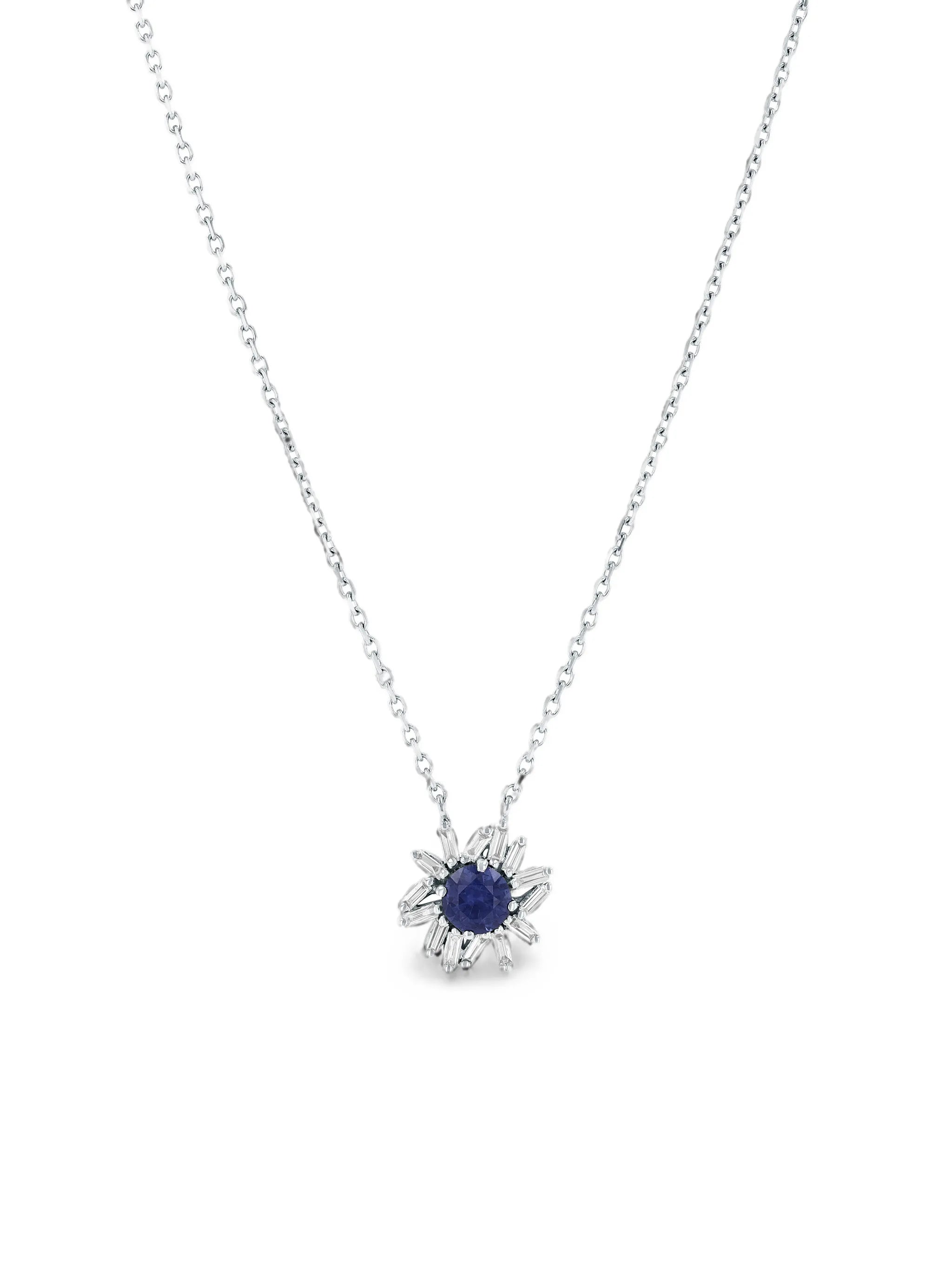 One of a Kind sapphire and diamond necklace