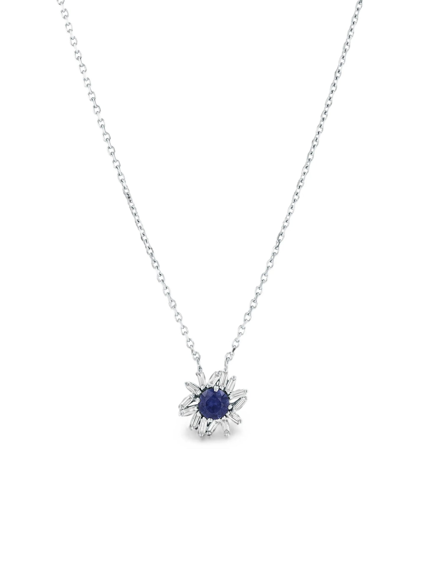 One of a Kind sapphire and diamond necklace