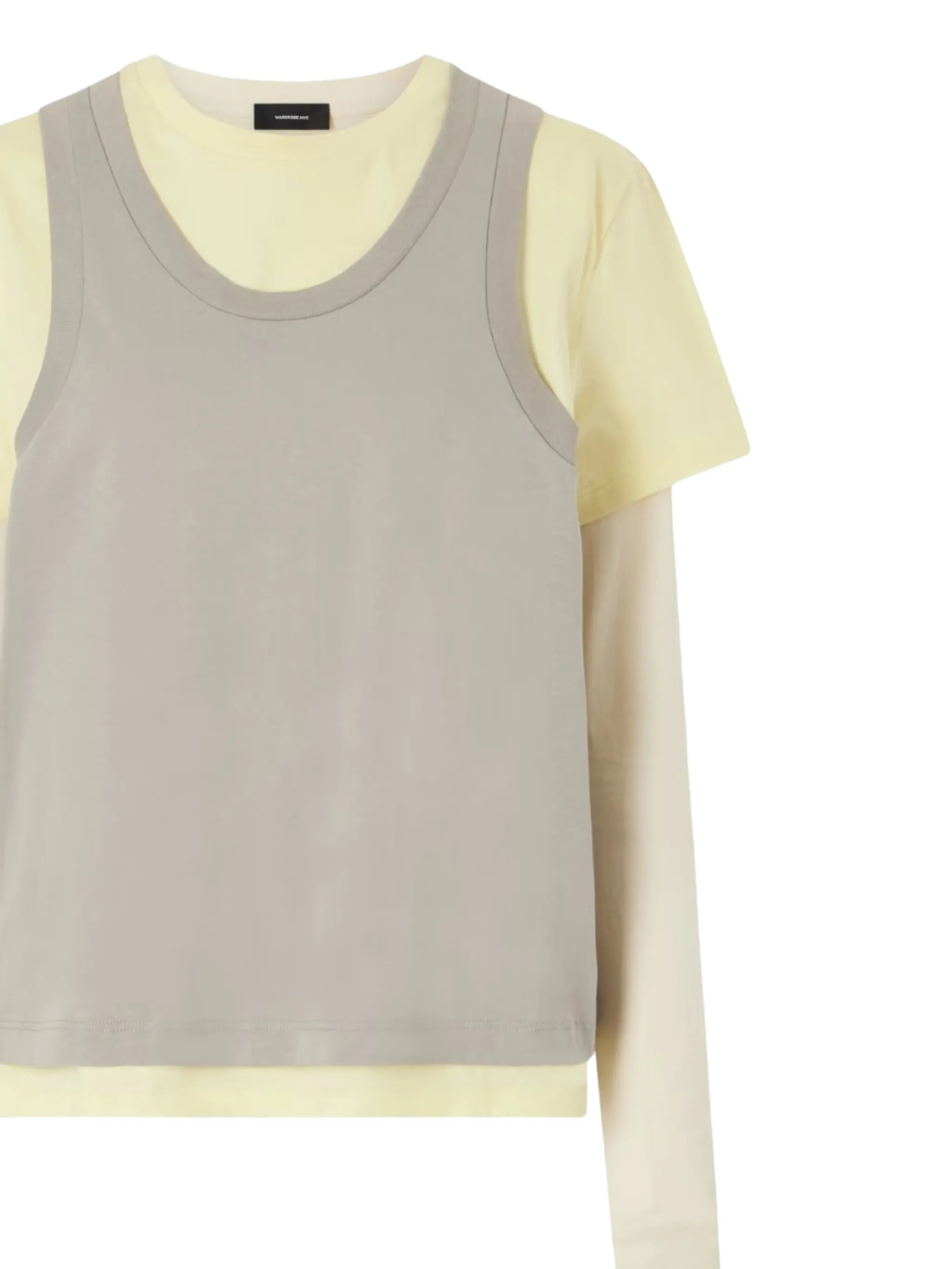 colour-block layered mini dress