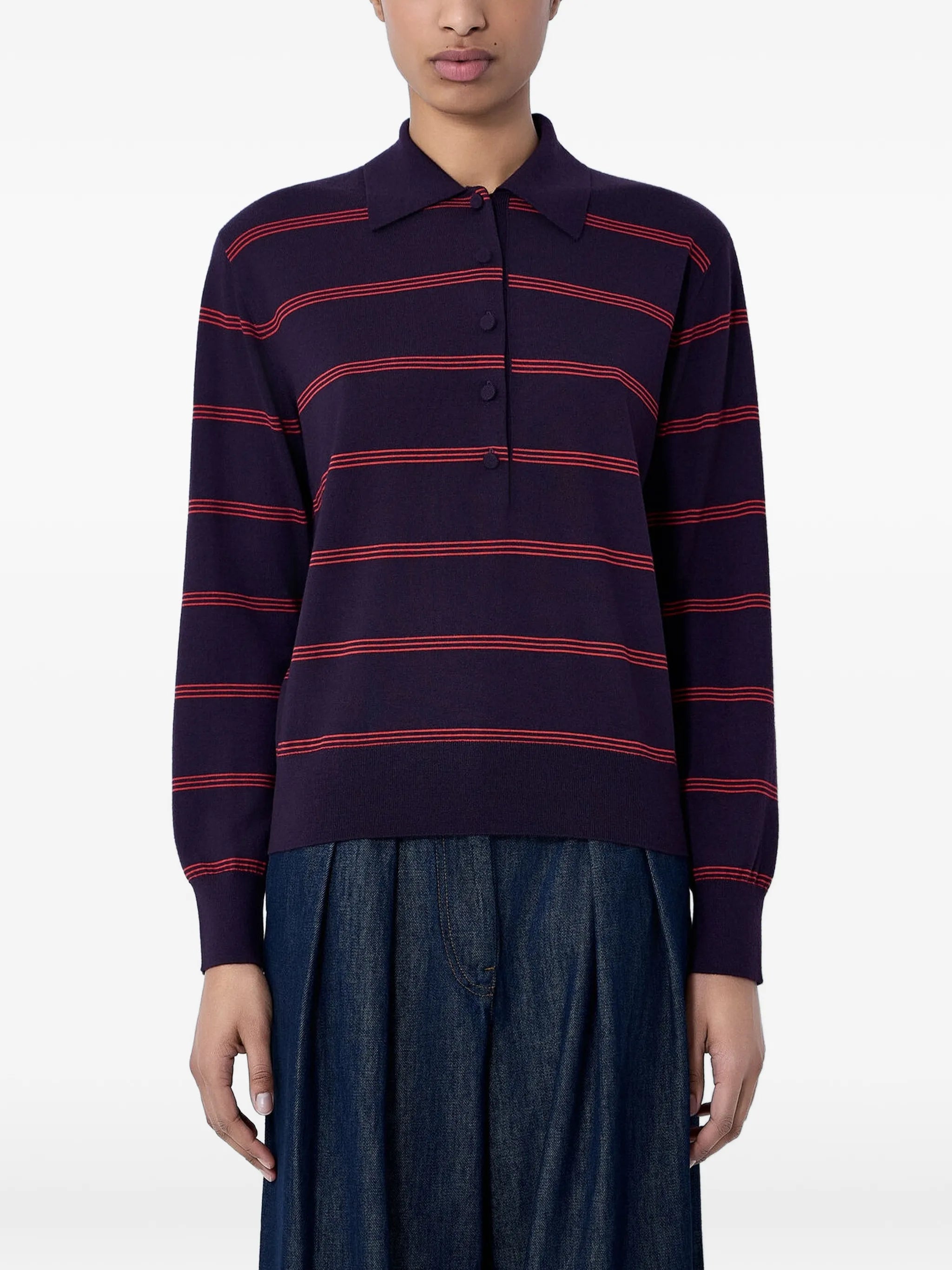 striped polo top