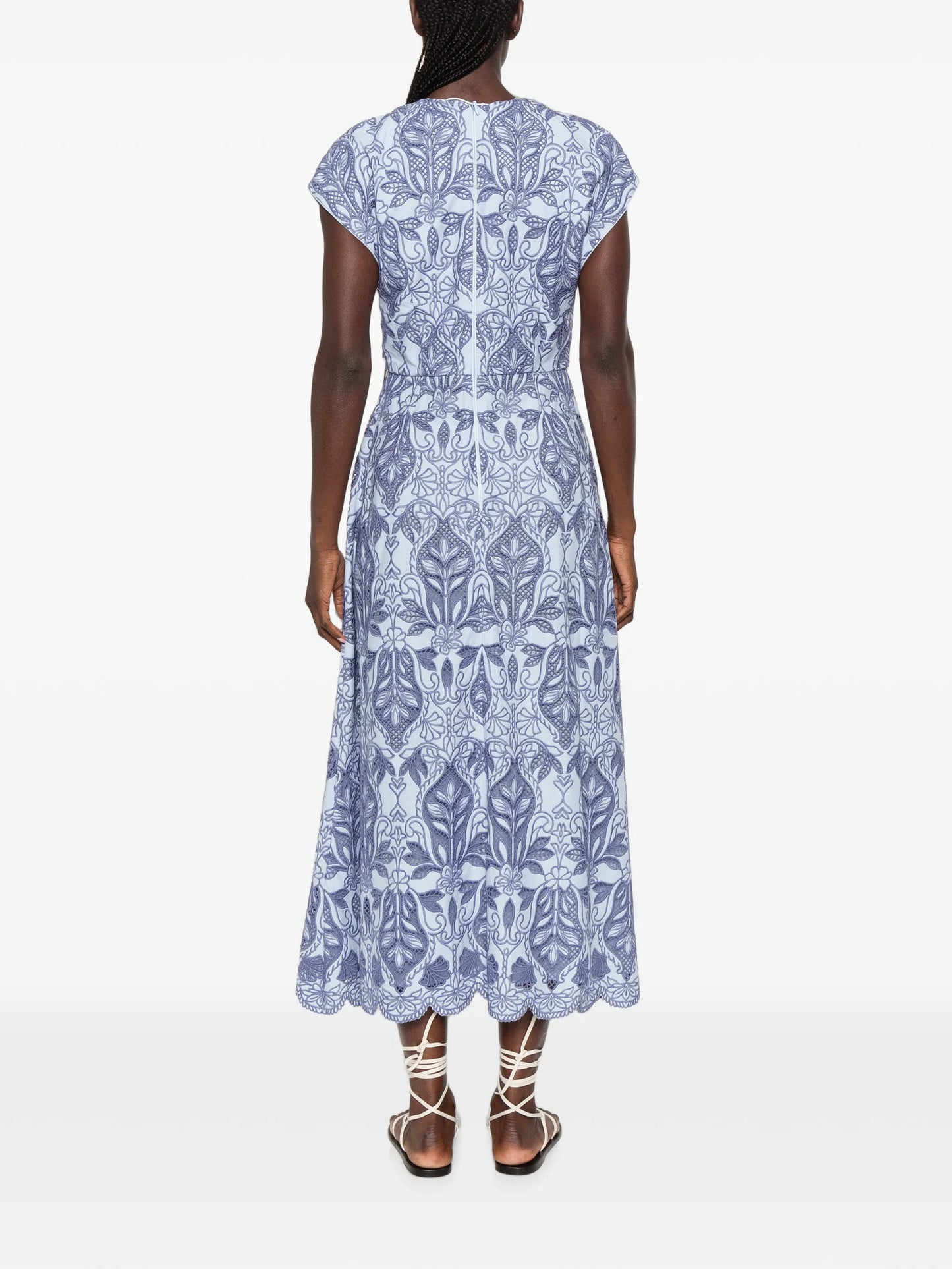 Blooming Lanterns embroidered maxi dress