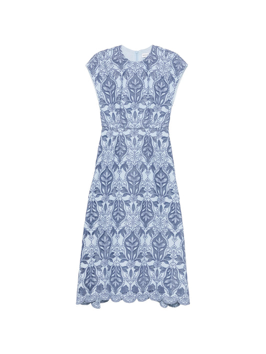 Blooming Lanterns embroidered maxi dress