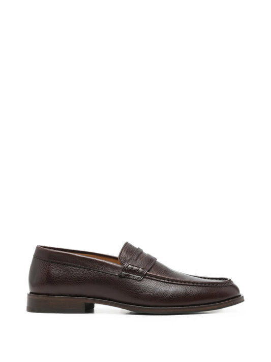 Light leather loafers