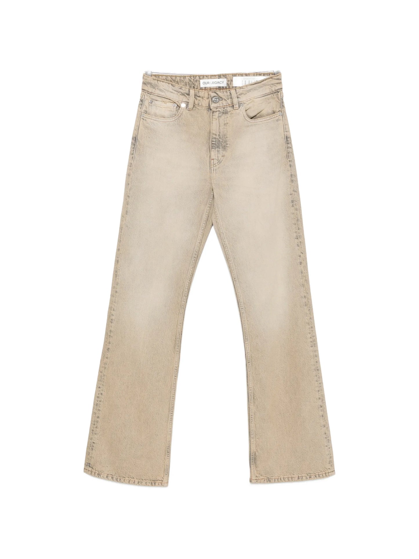 boot-cut straight-leg jeans