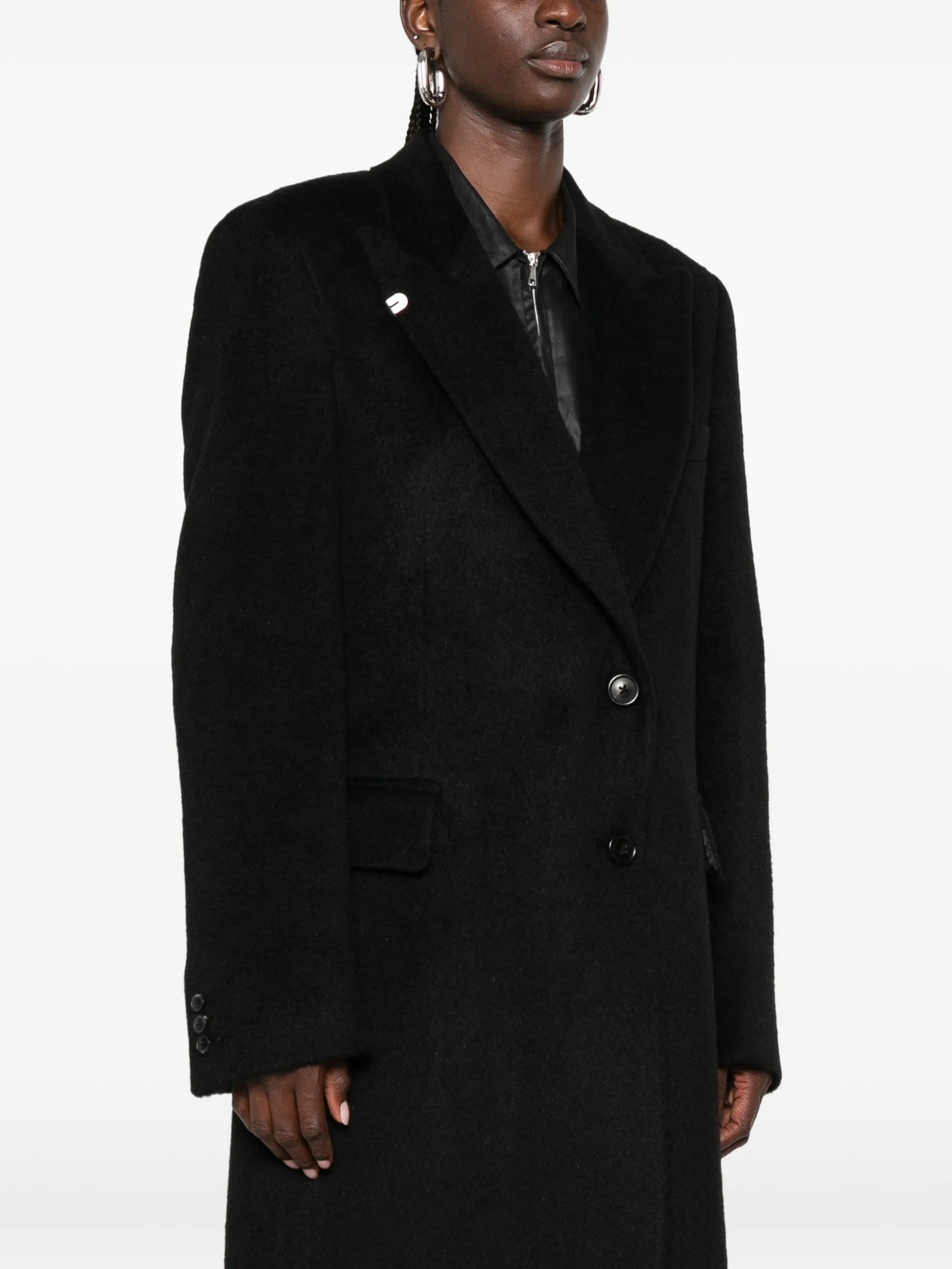 Manta peak-lapel coat