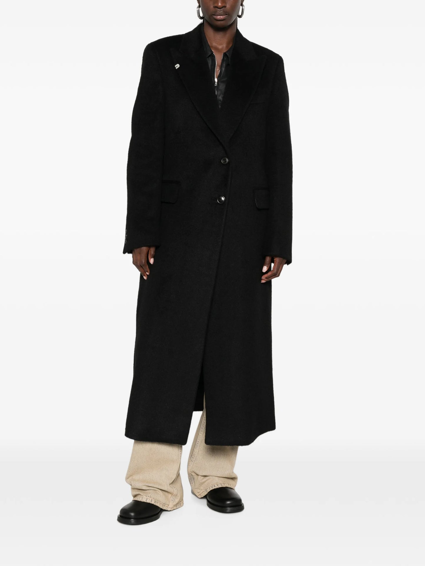 Manta single-breasted coat