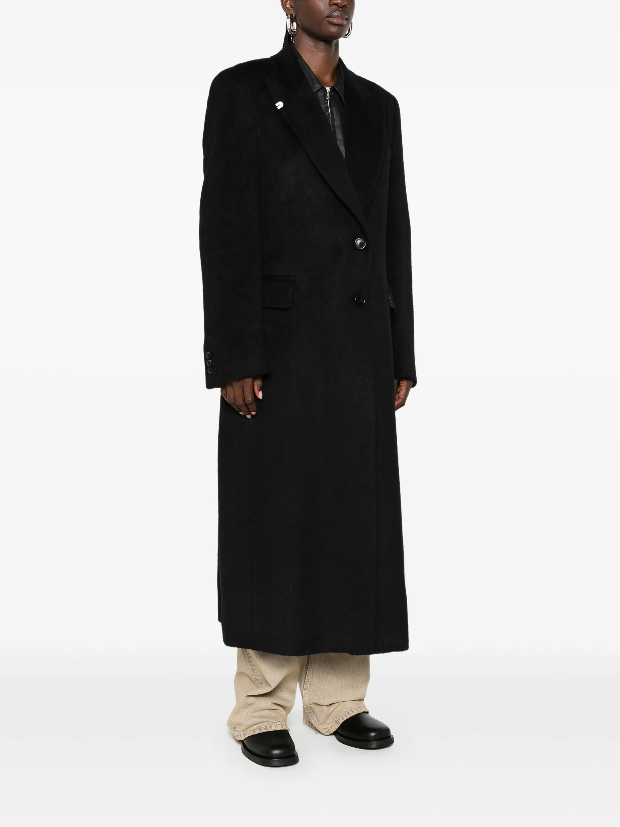 Manta single-breasted coat