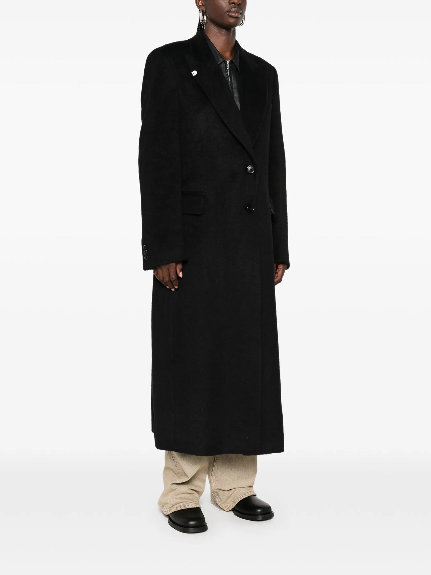 Manta single-breasted coat