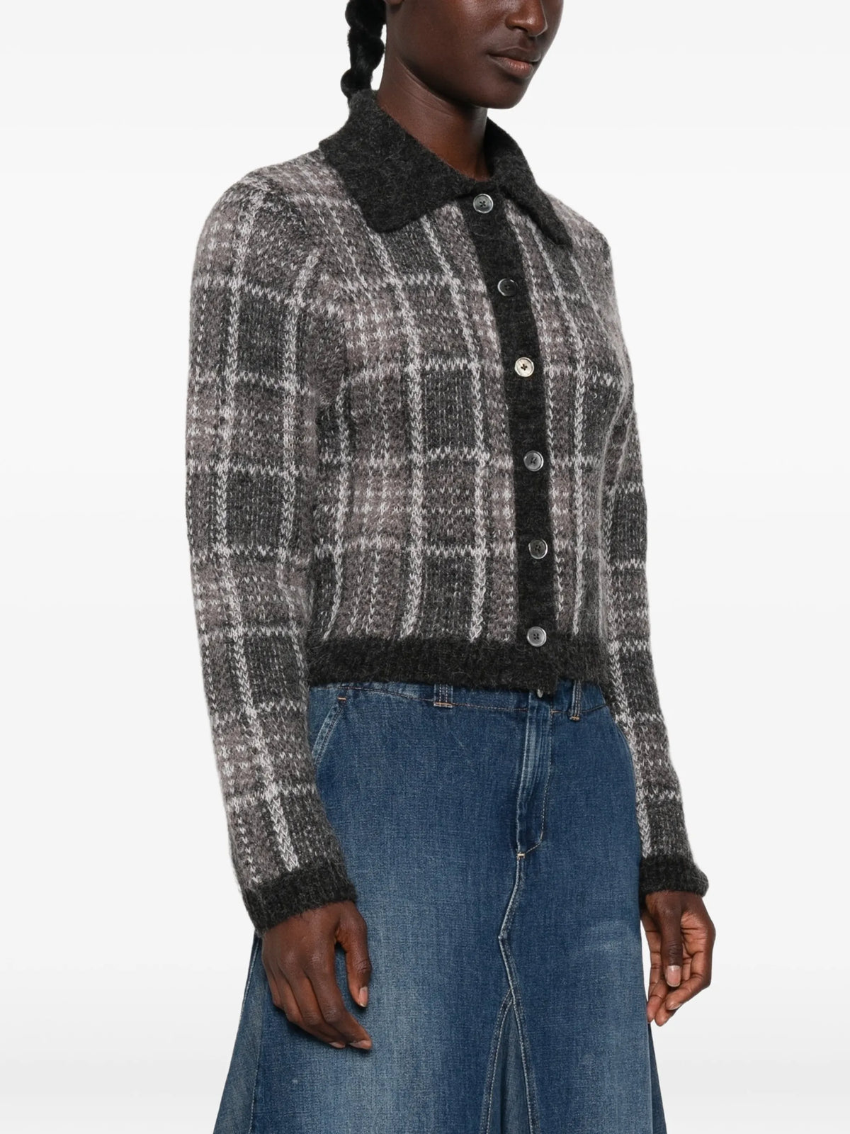 Mazzy check-pattern cardigan