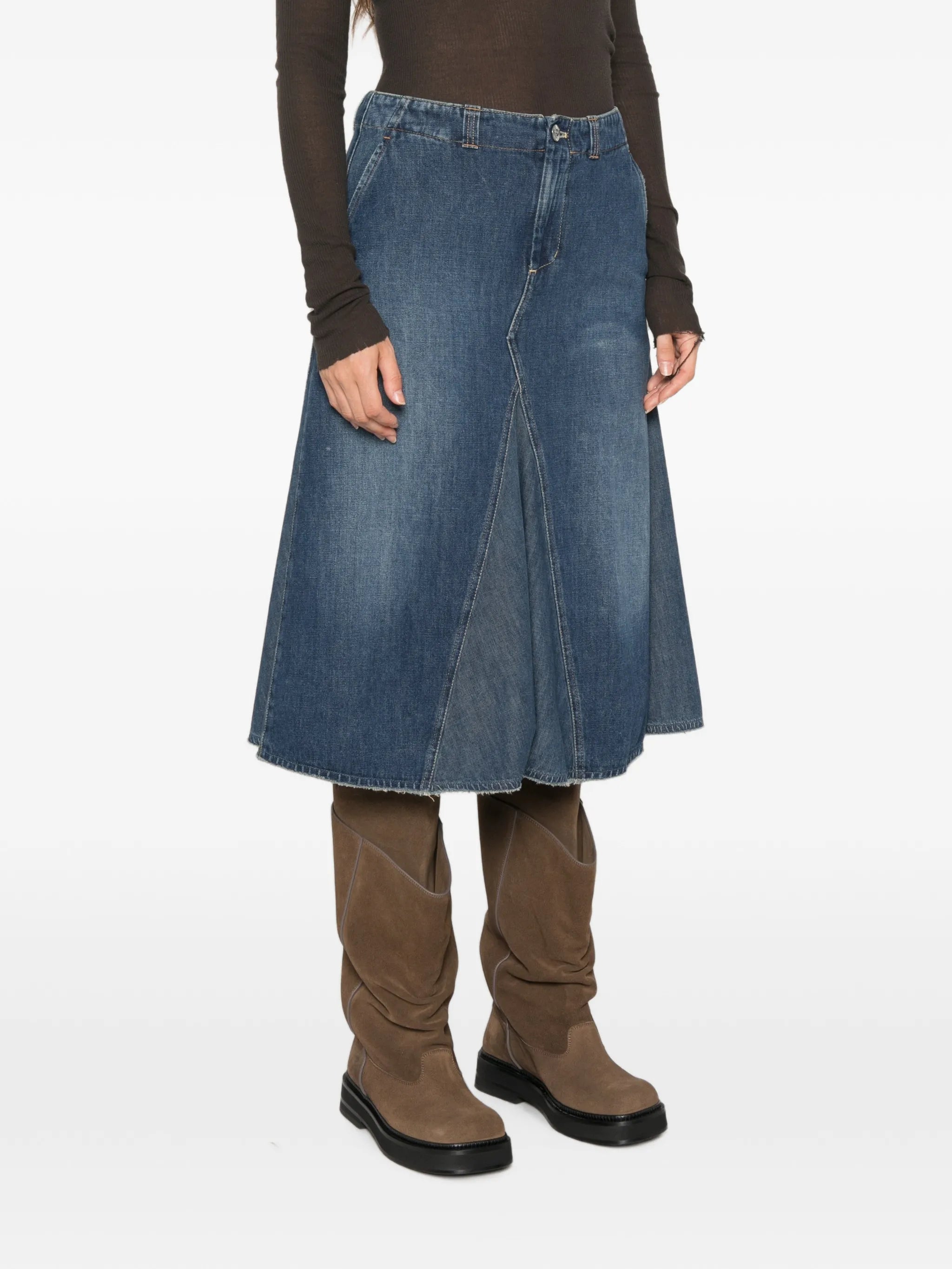 Rift paneled skirt