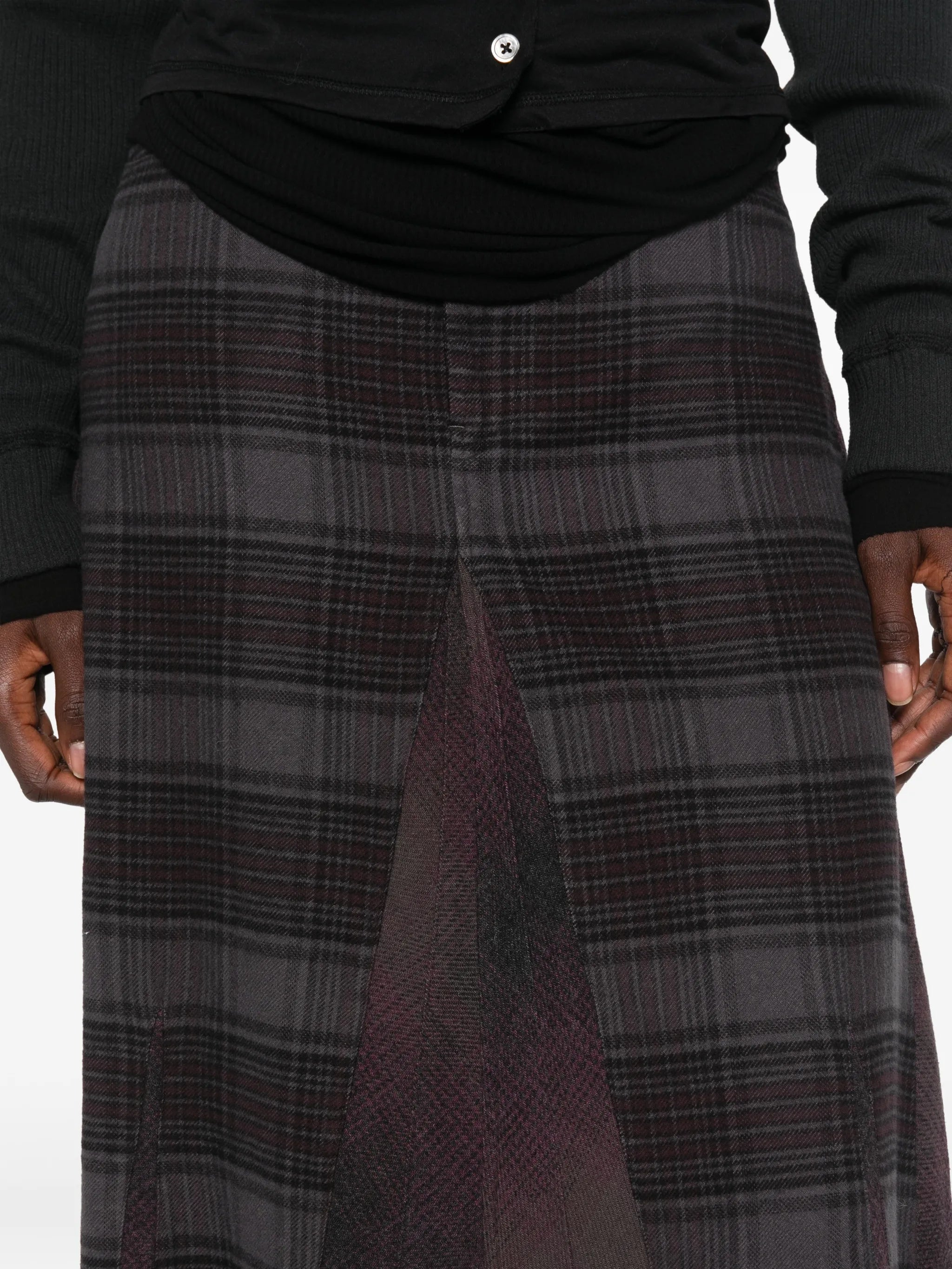 Rebel check maxi skirt
