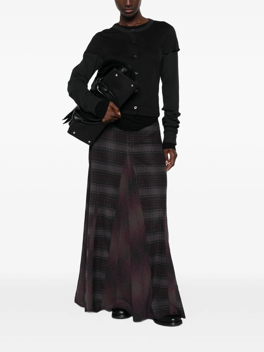 Rebel check maxi skirt