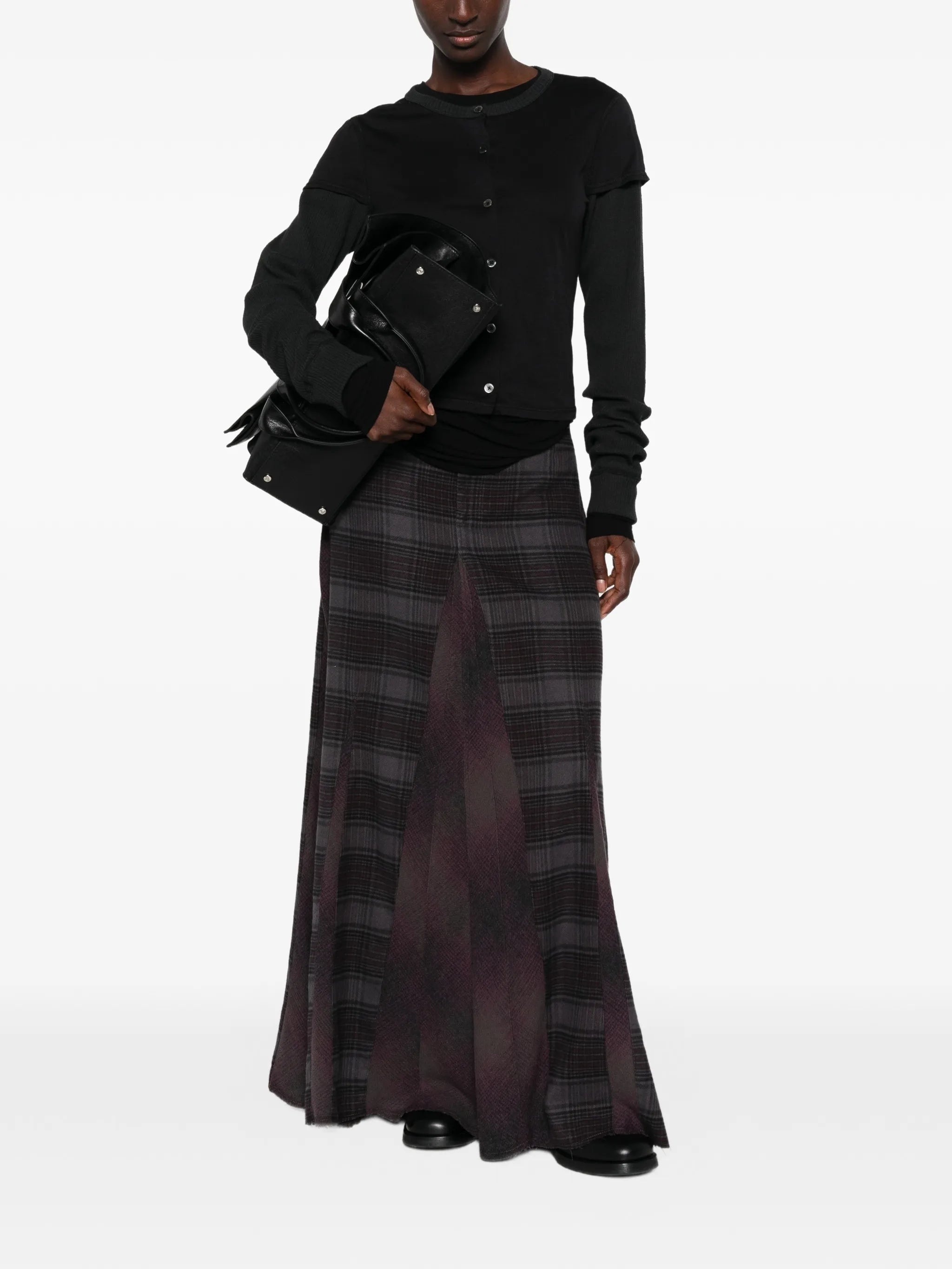 Rebel check maxi skirt
