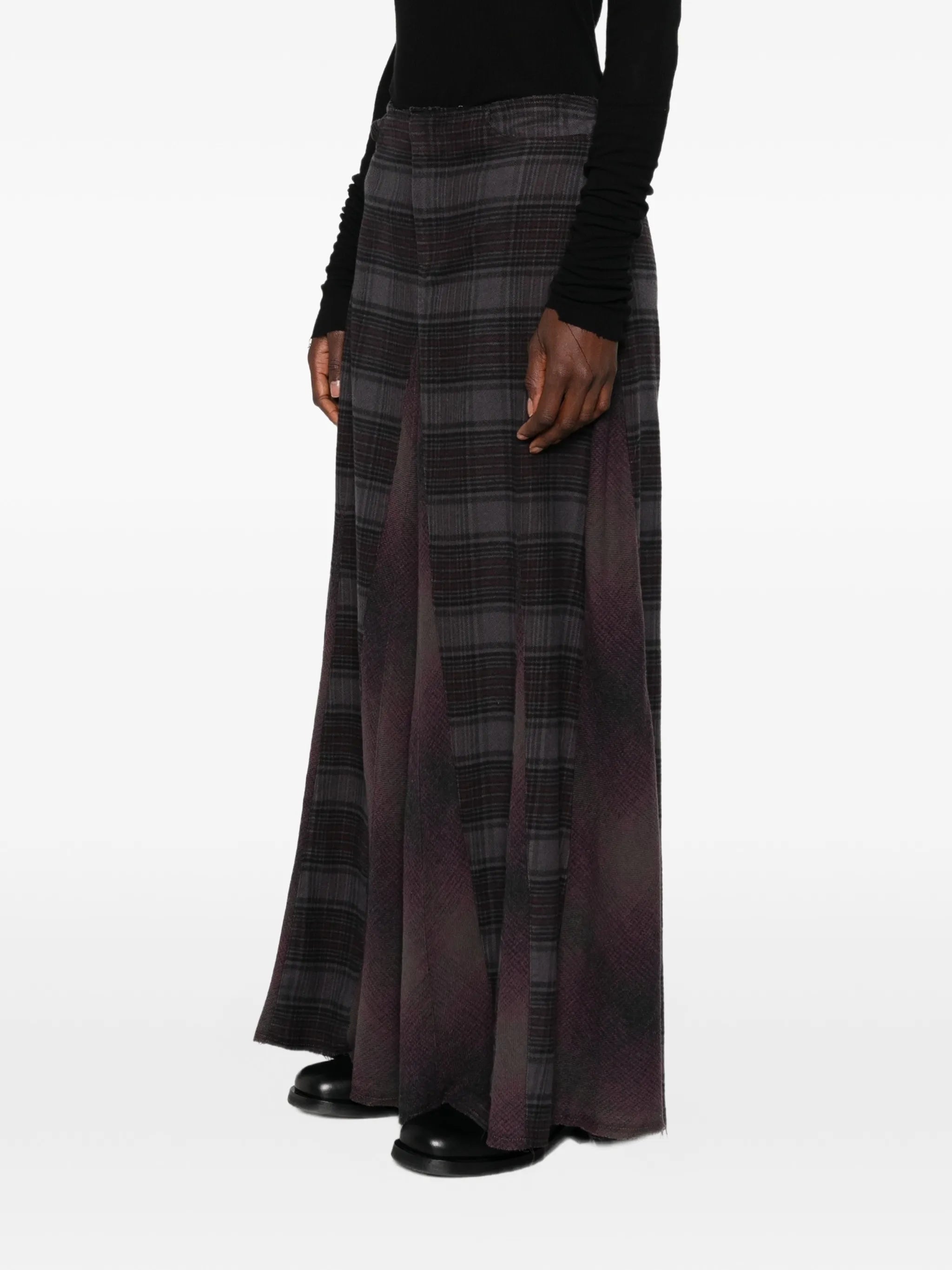 Rebel check maxi skirt