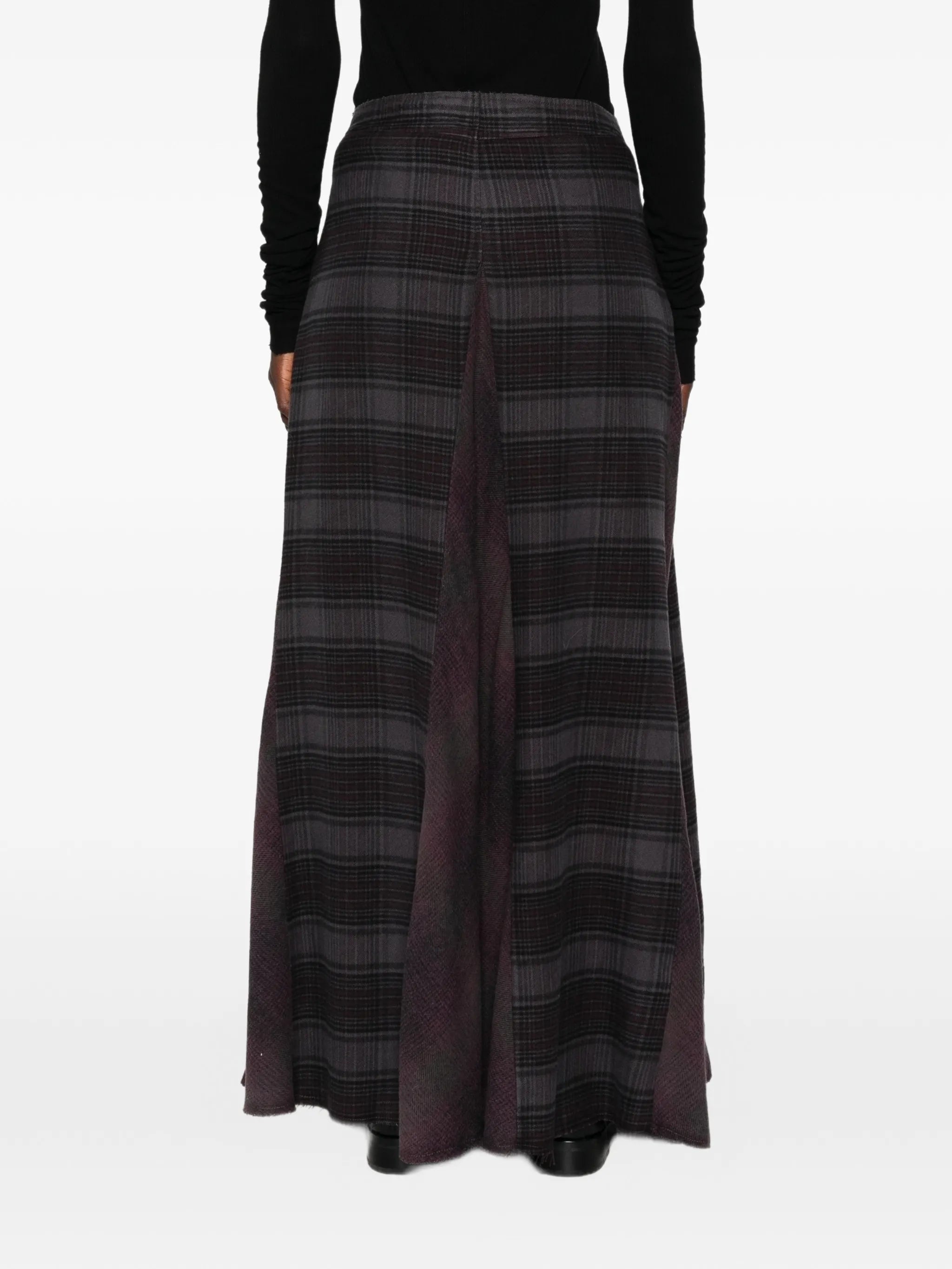 Rebel check maxi skirt