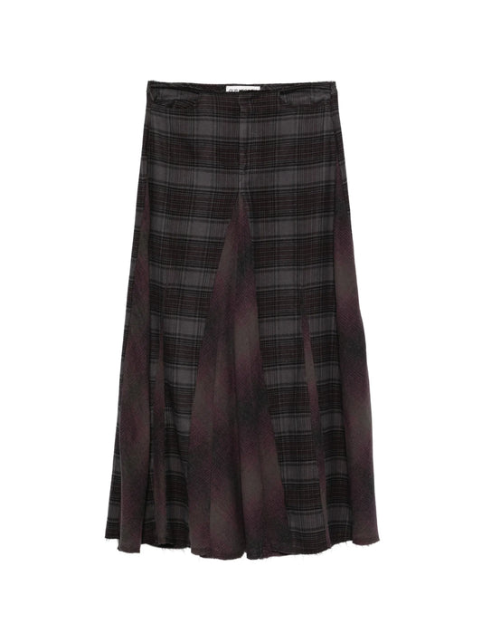 Rebel check maxi skirt