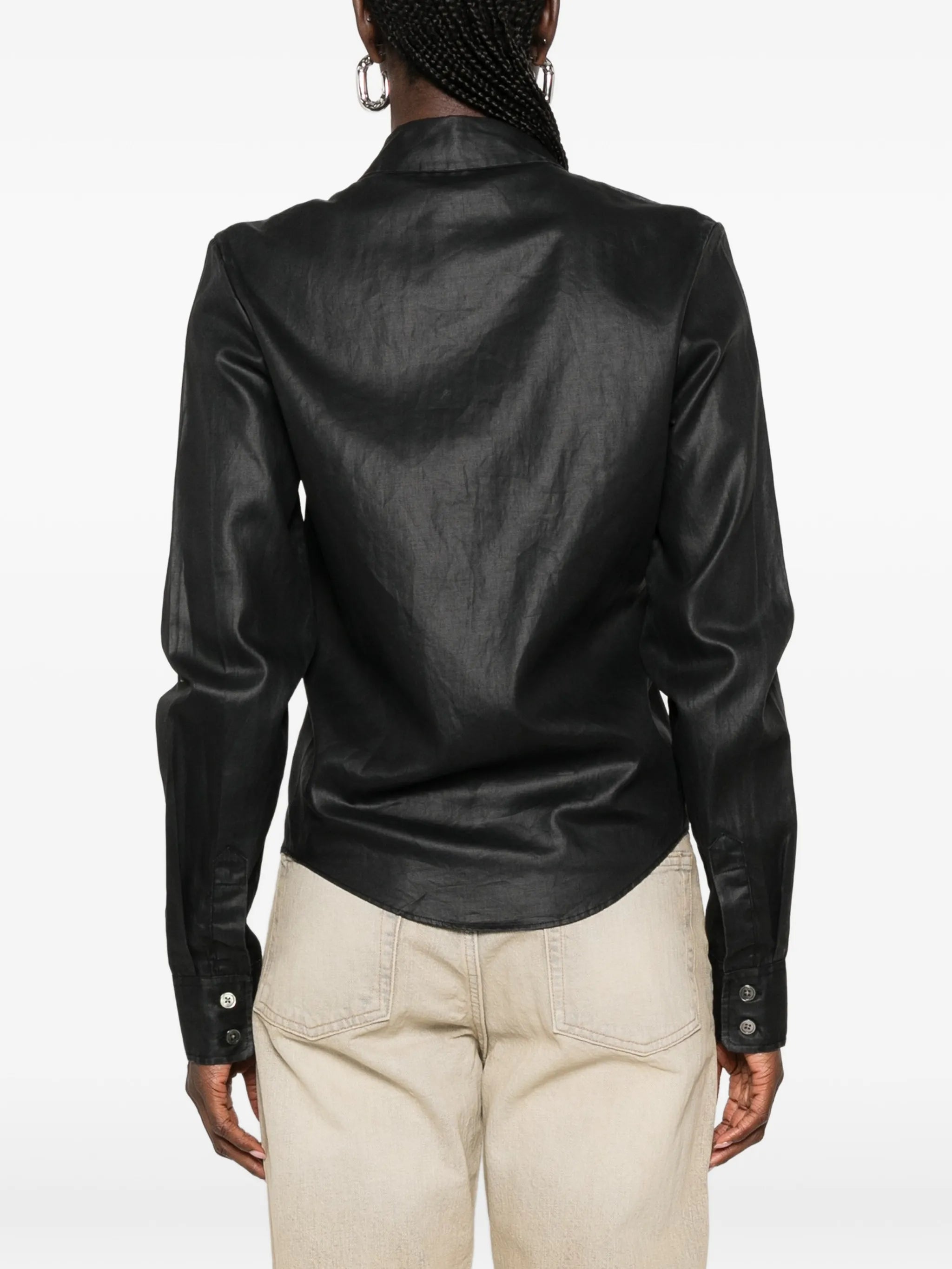 slim zip shirt