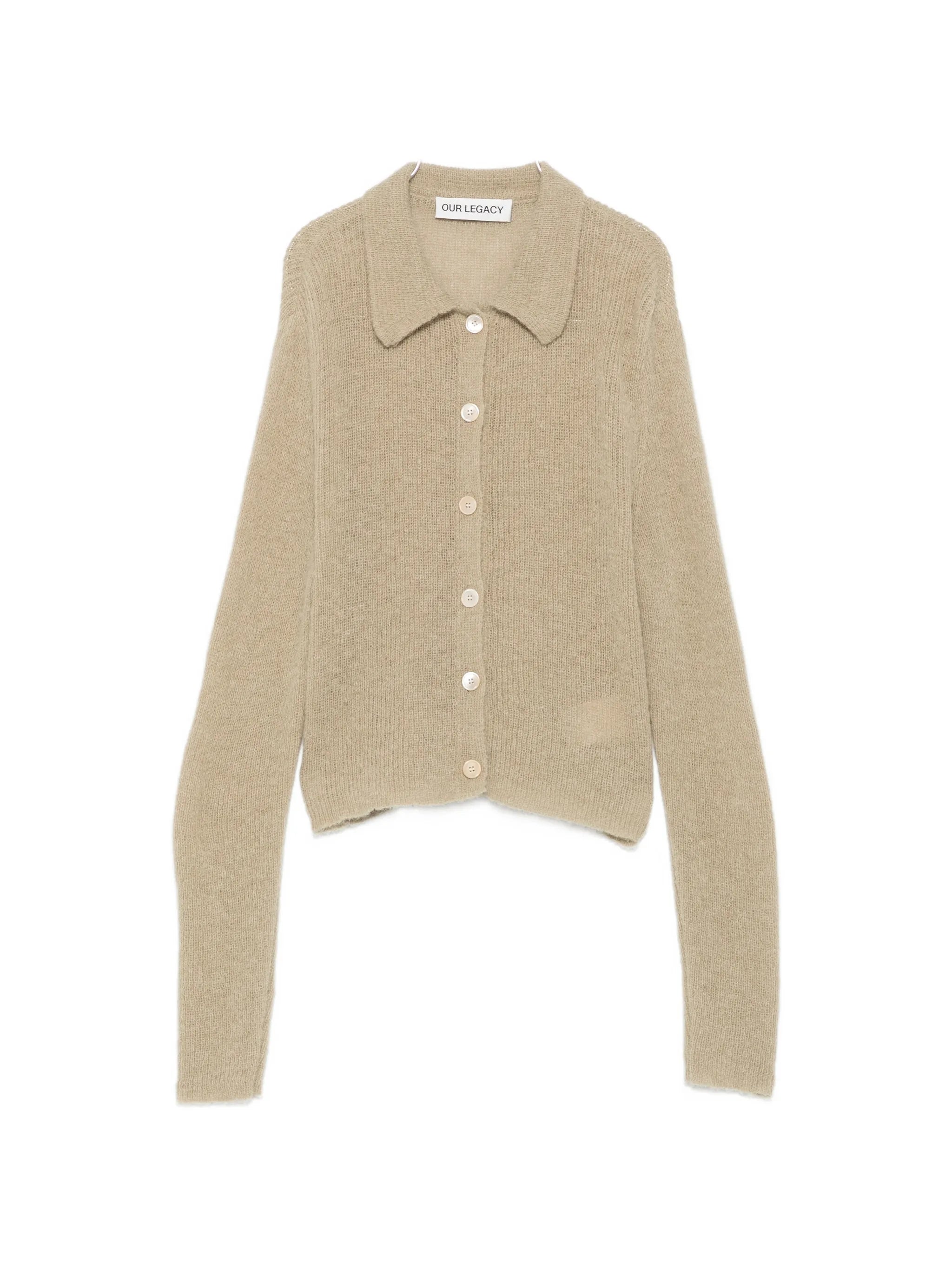 Mazzy polo-collar cardigan