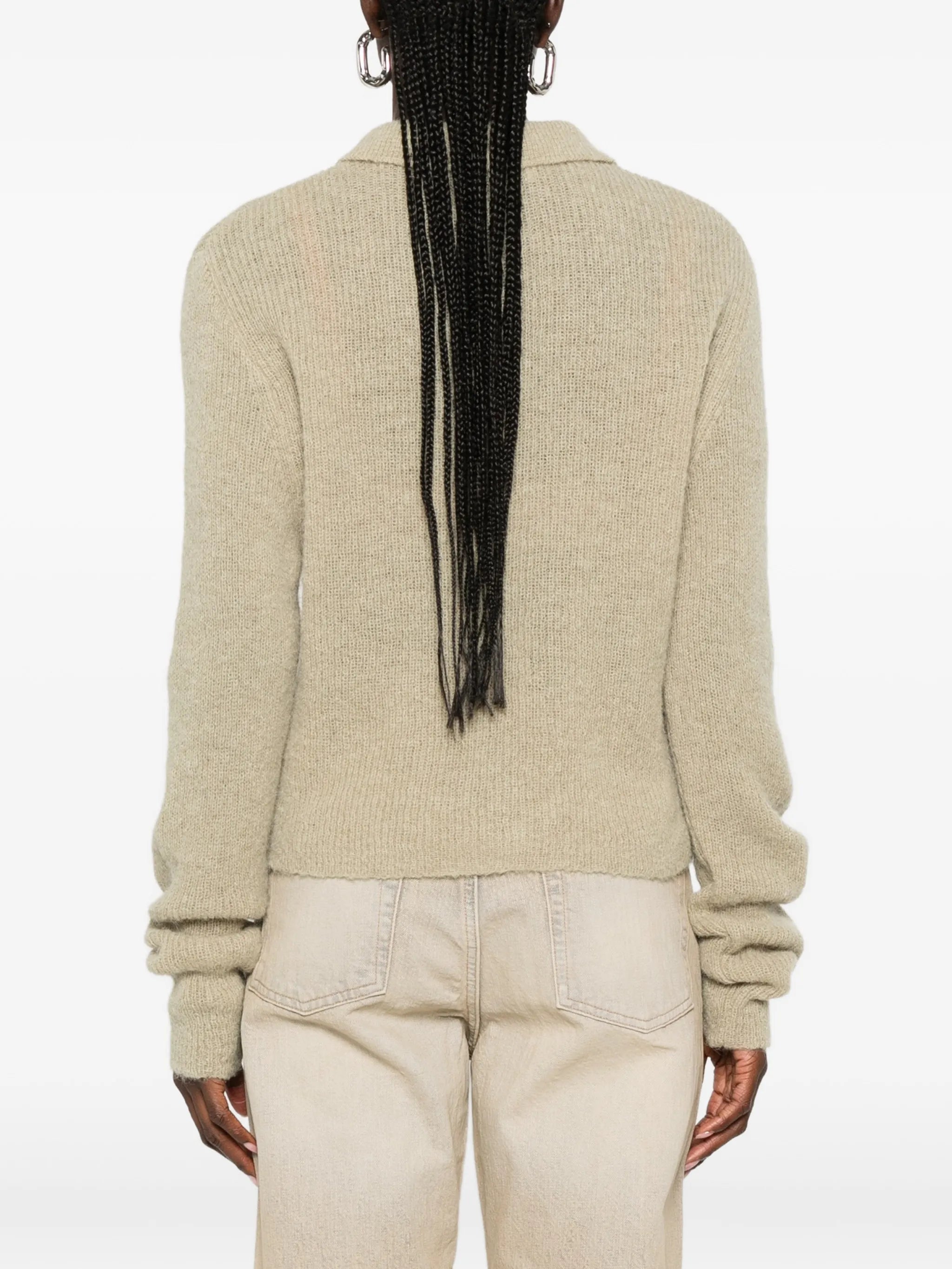 Mazzy polo-collar cardigan