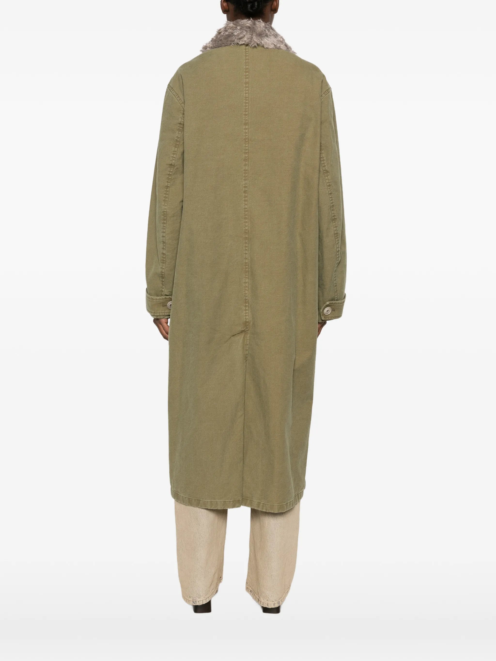Tundra faux-fur collar coat