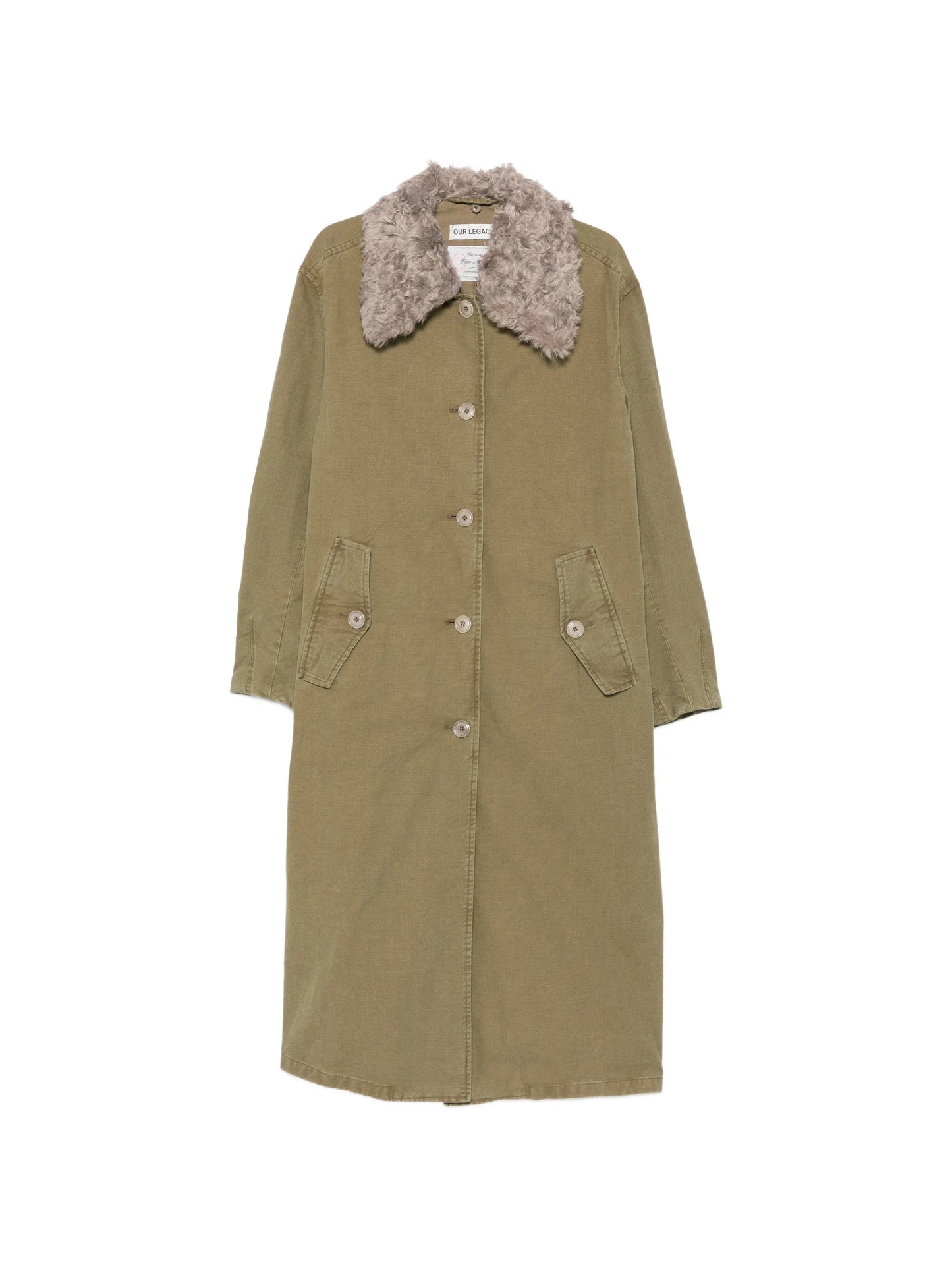 Tundra faux-fur collar coat