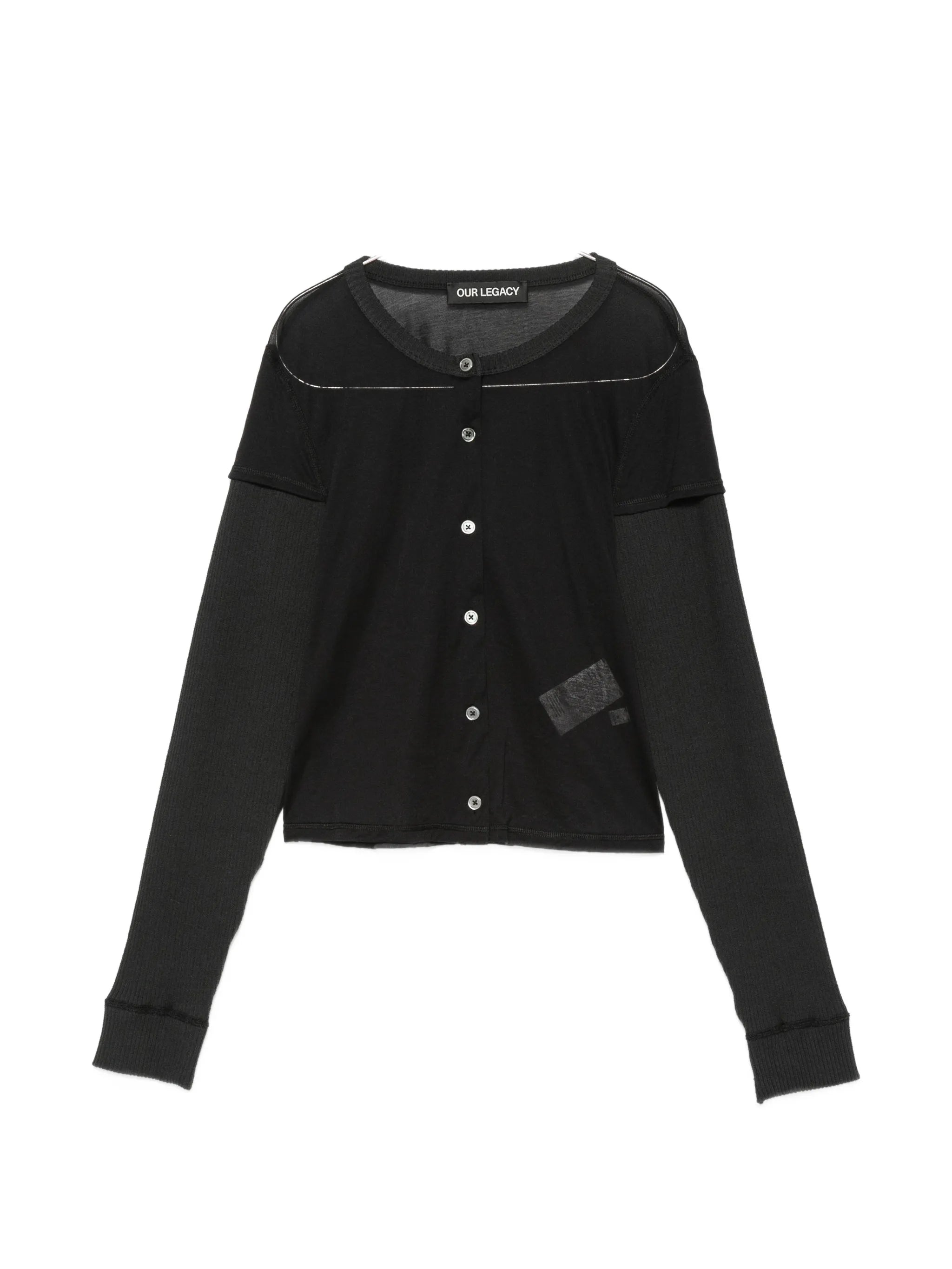 Heat knitted-sleeves cardigan