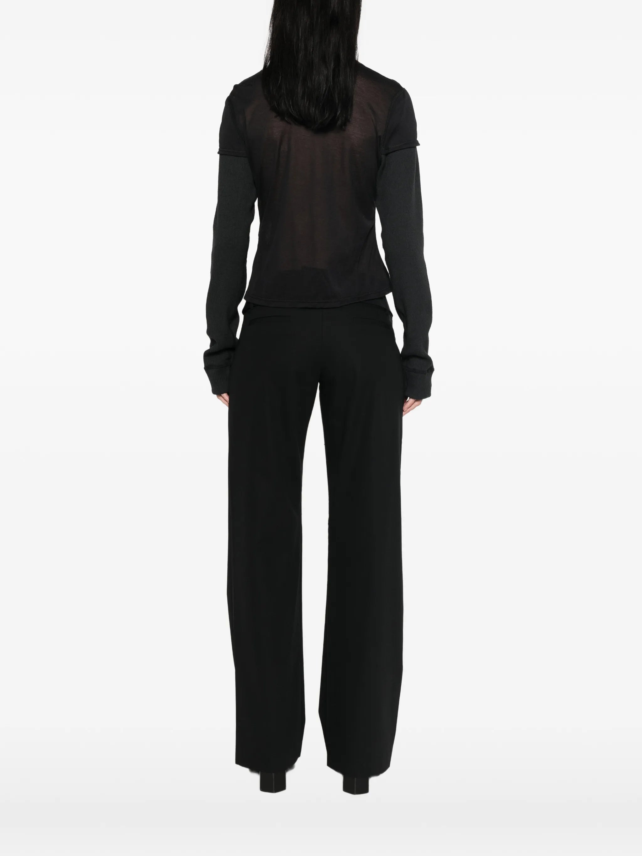 Heat knitted-sleeves cardigan
