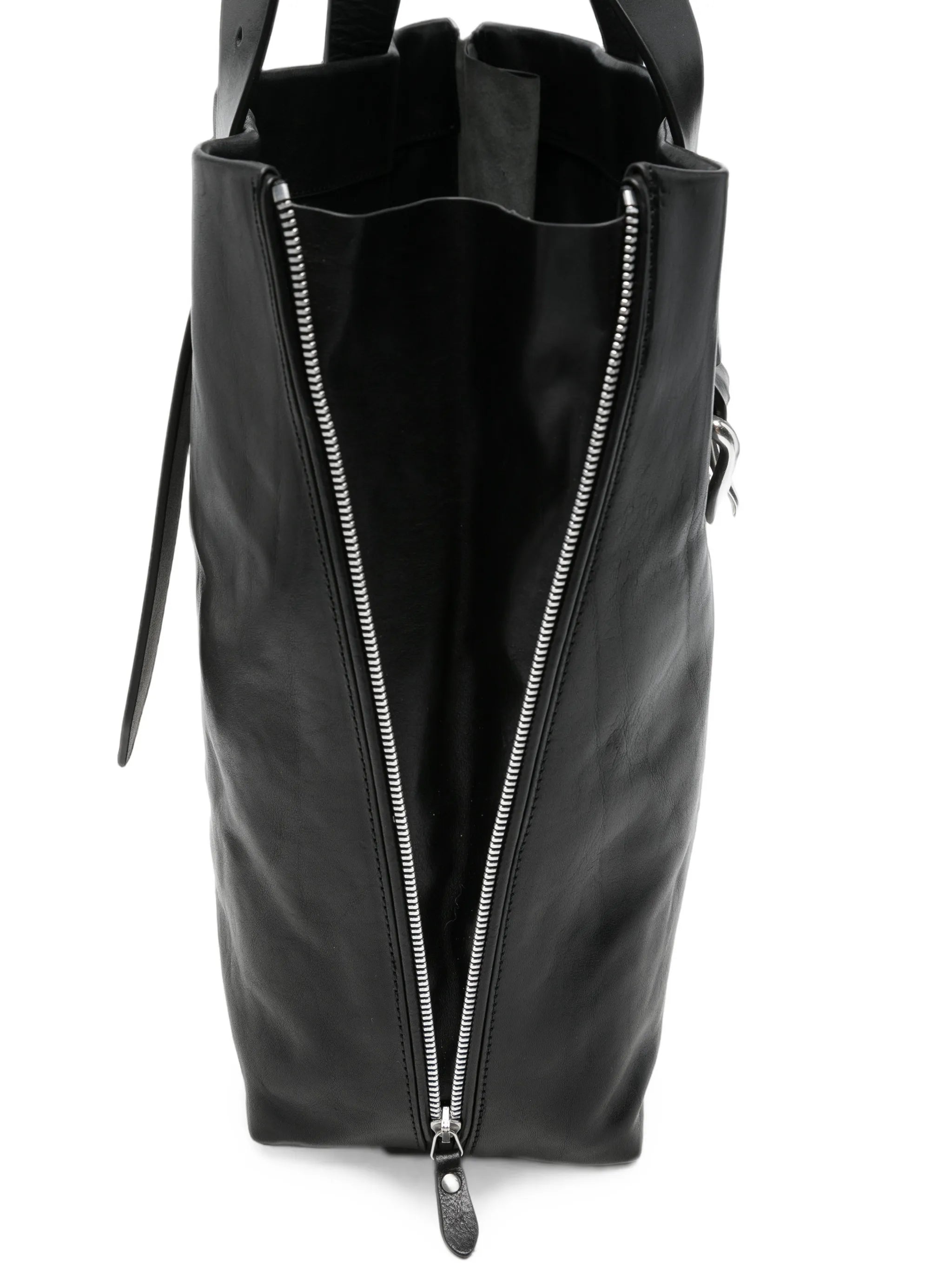 Throttle leather tote bag