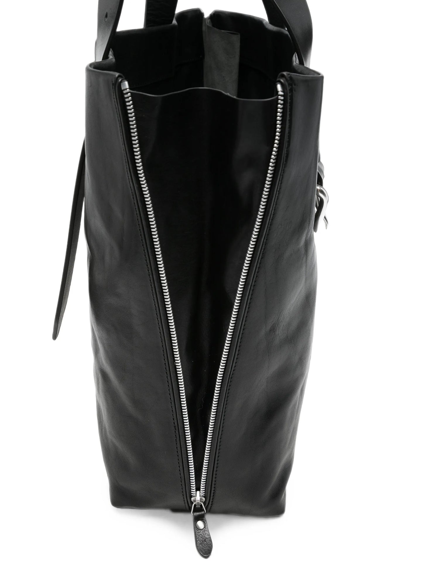 Throttle leather tote bag