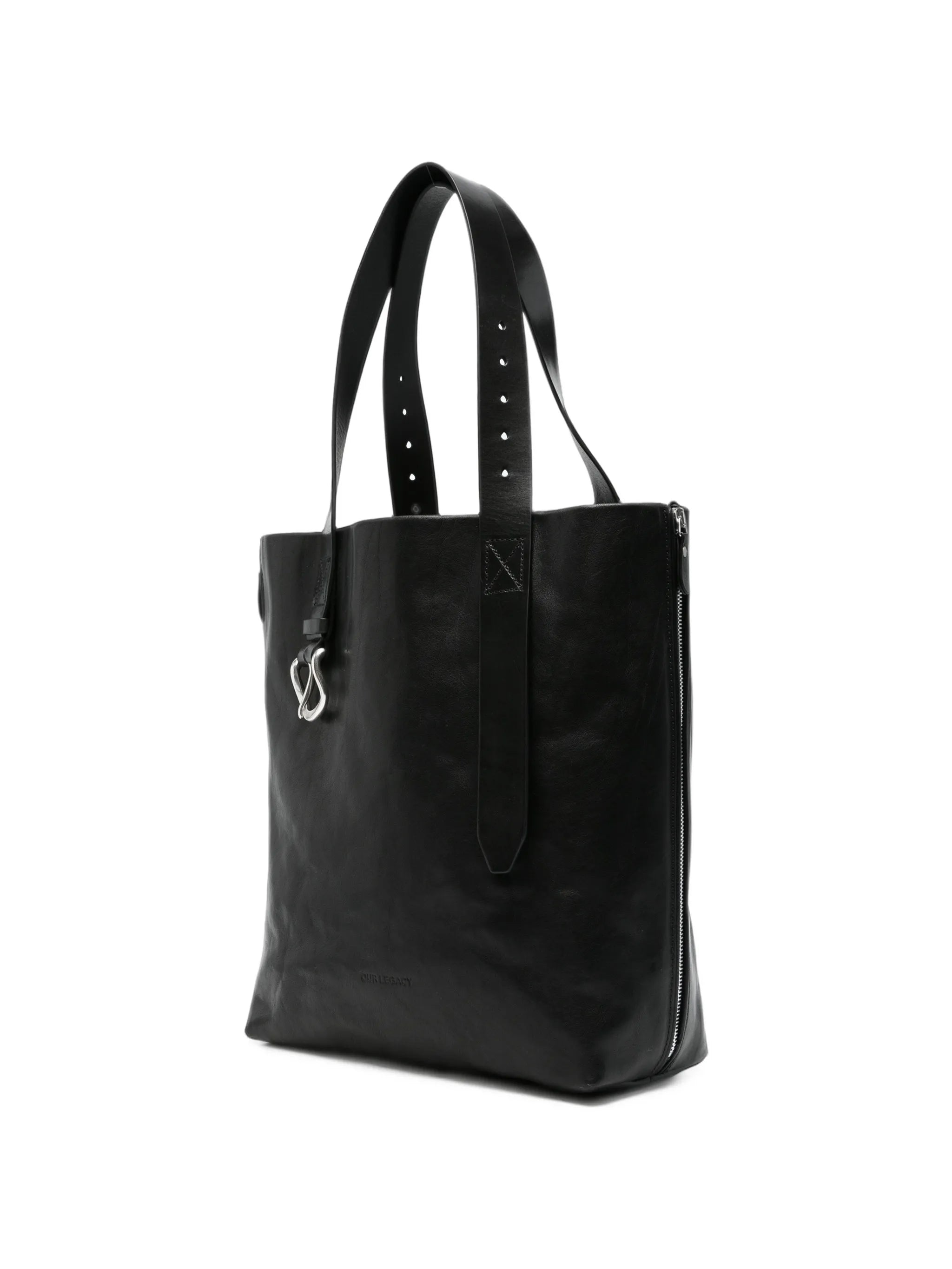 Throttle leather tote bag