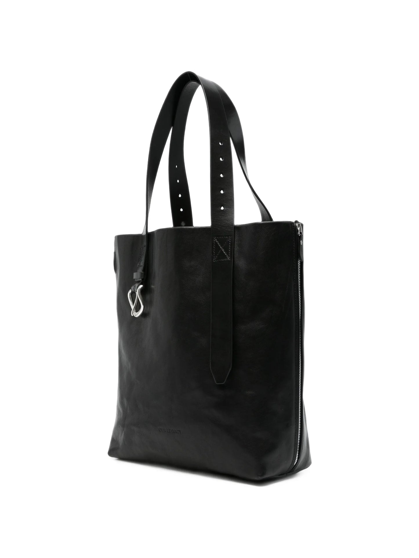 Throttle leather tote bag