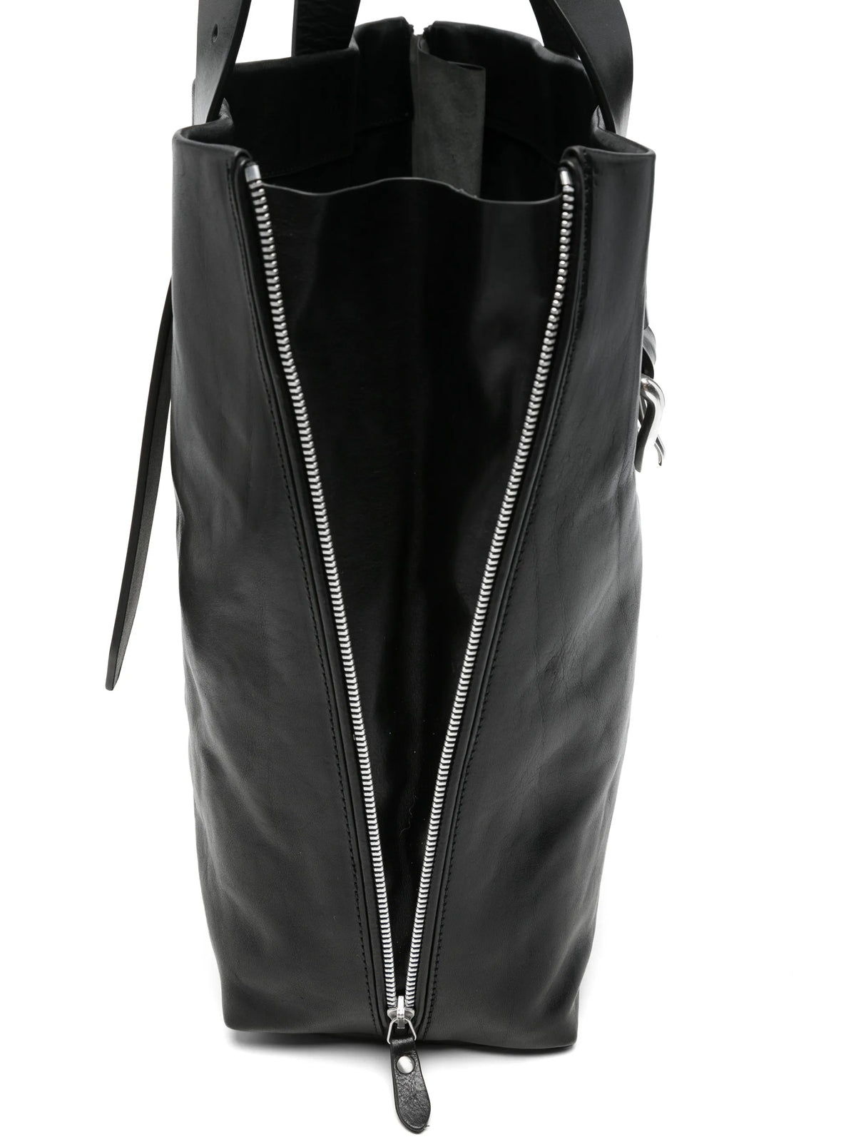 Throttle leather tote bag