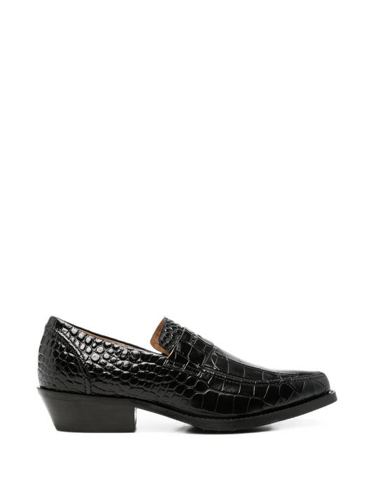 Cypher croc-effect leather loafers