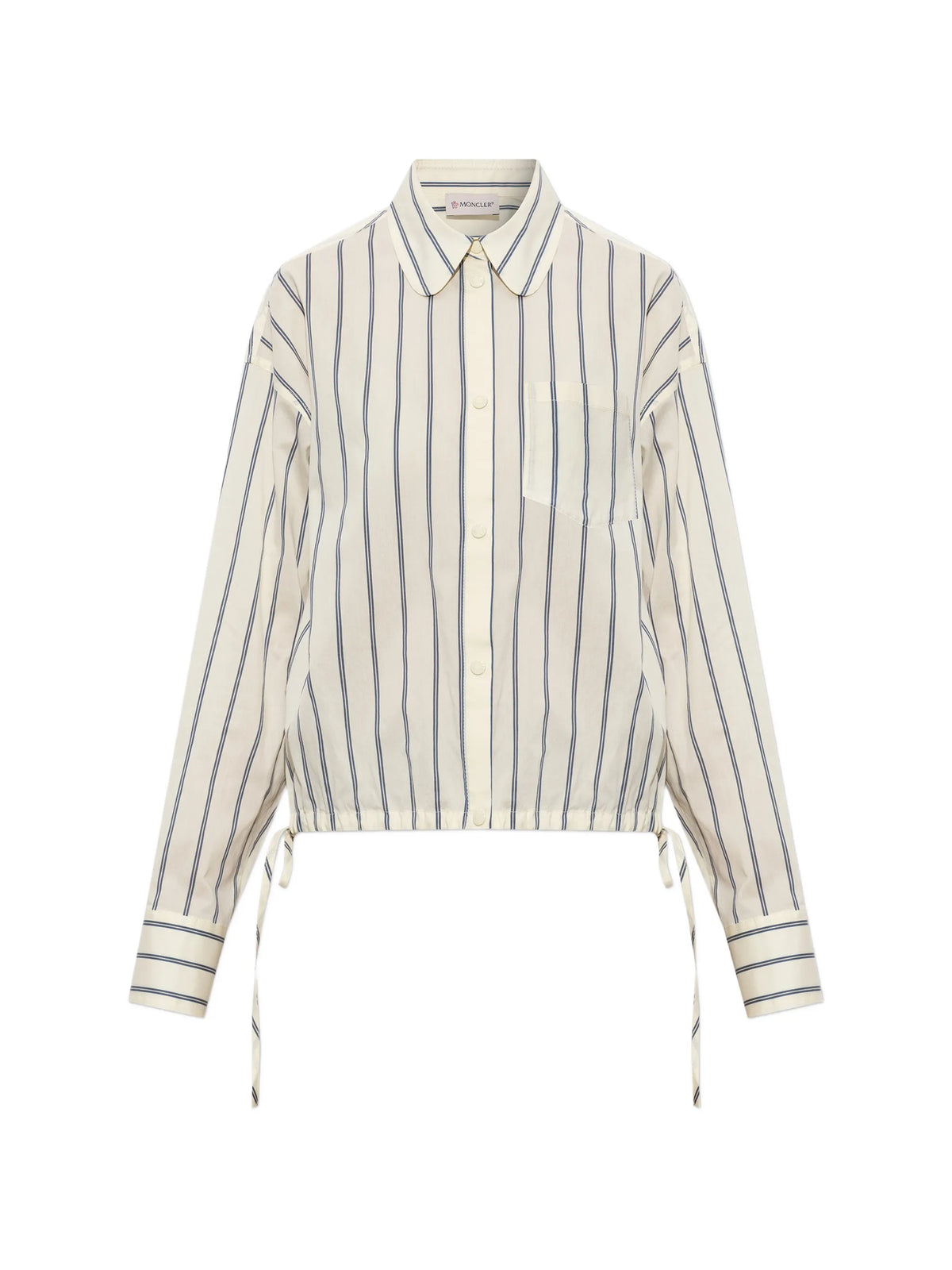 striped cotton & silk long sleeve shirt