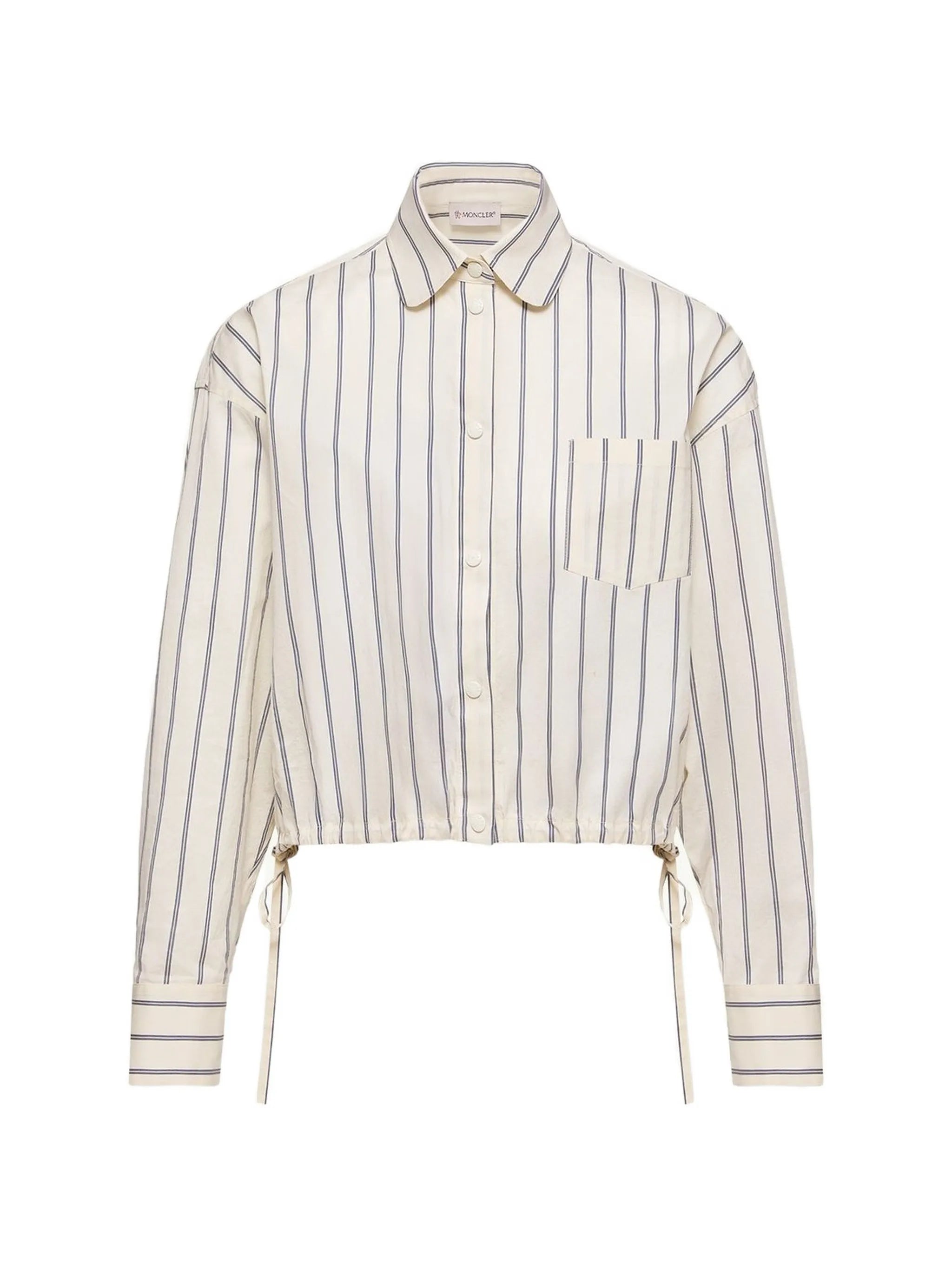 striped cotton & silk long sleeve shirt