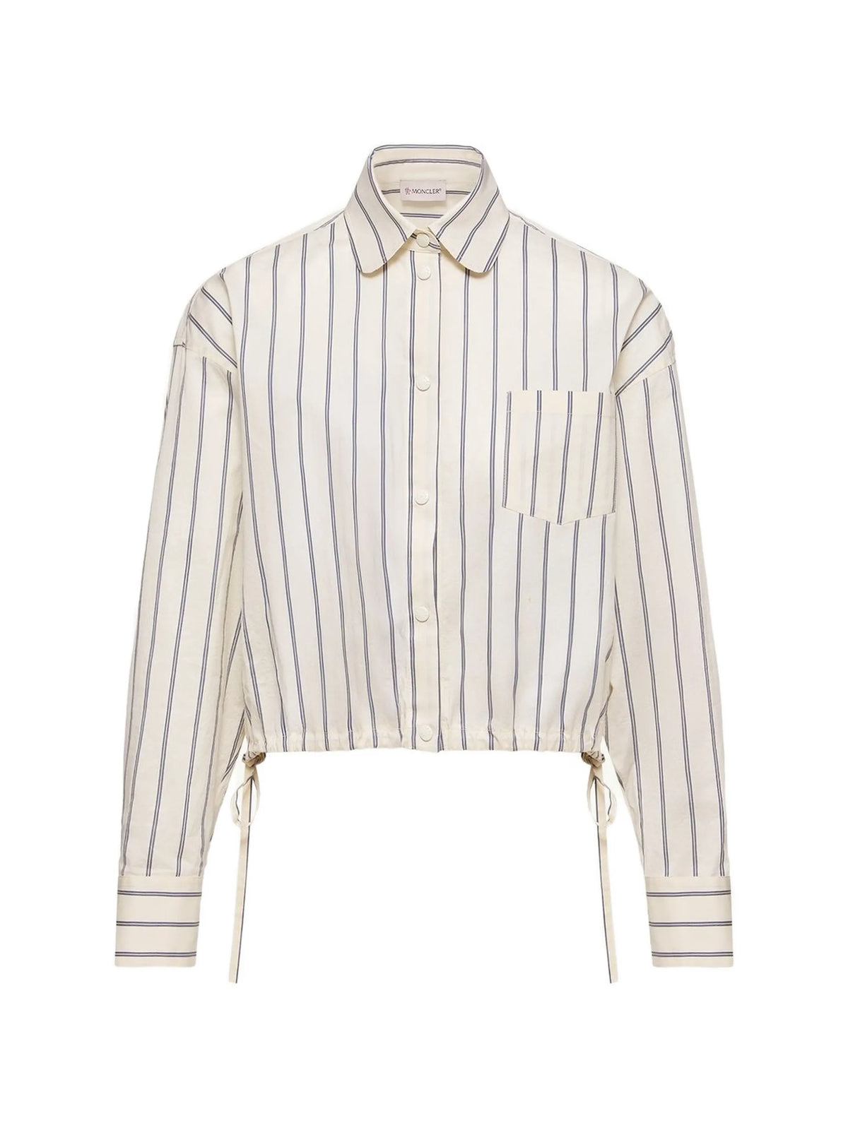 striped cotton & silk long sleeve shirt