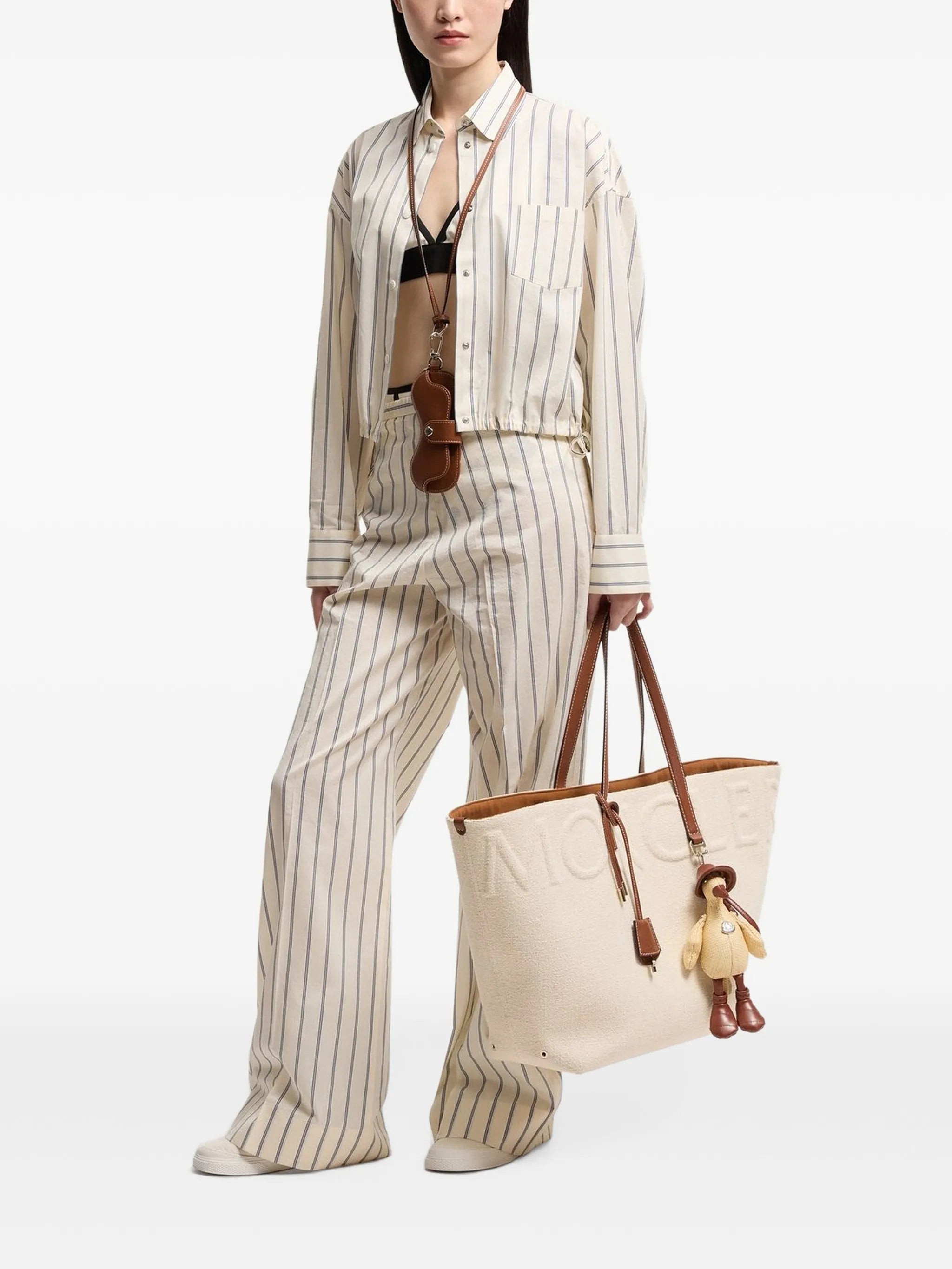 striped cotton & silk long sleeve shirt