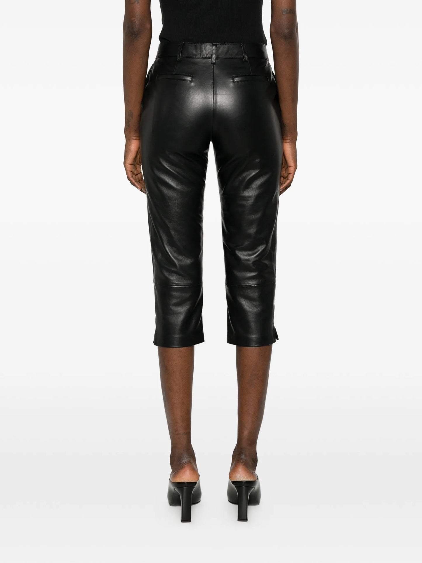 Lior leather capri trousers