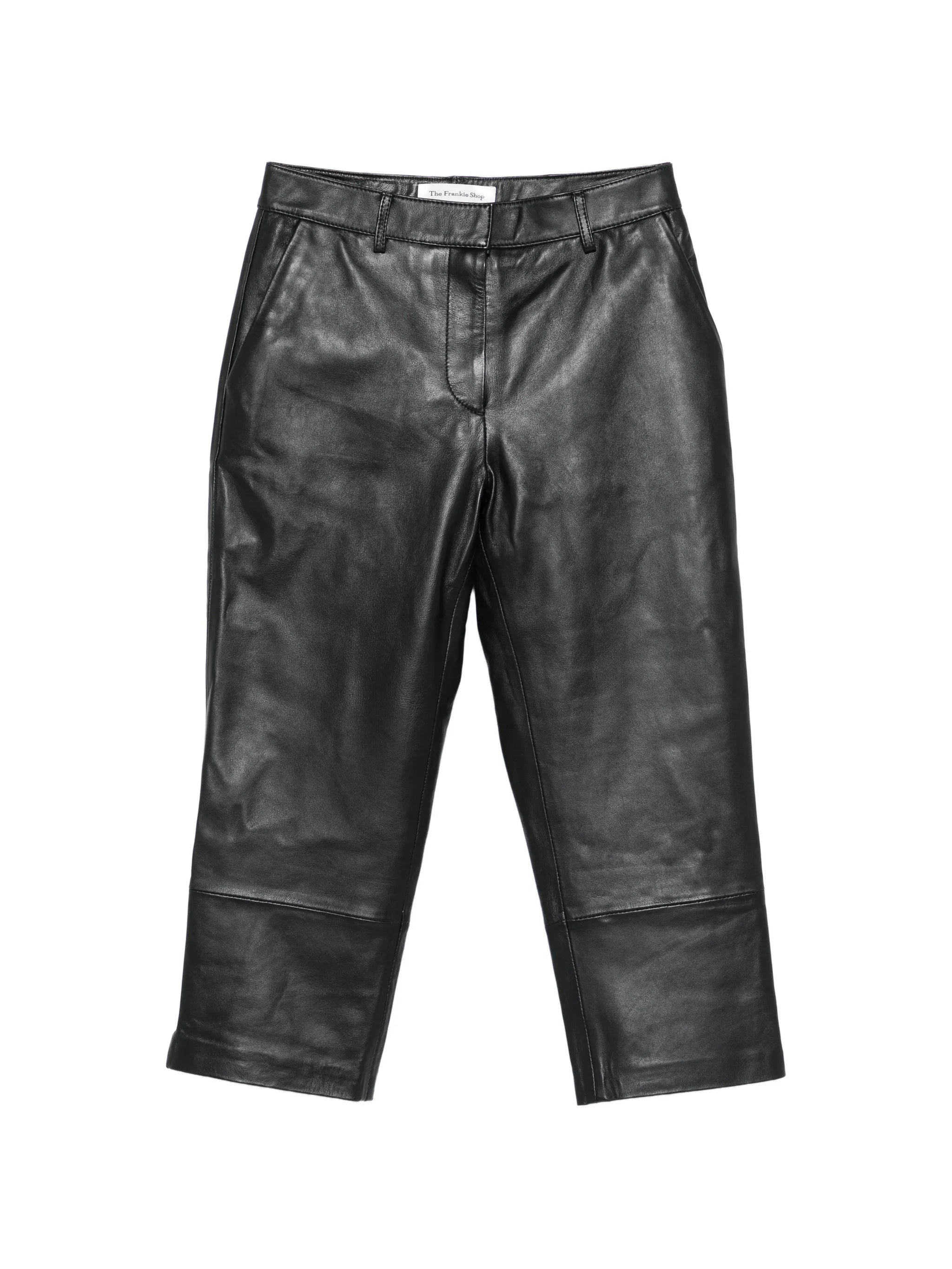 Lior leather capri trousers