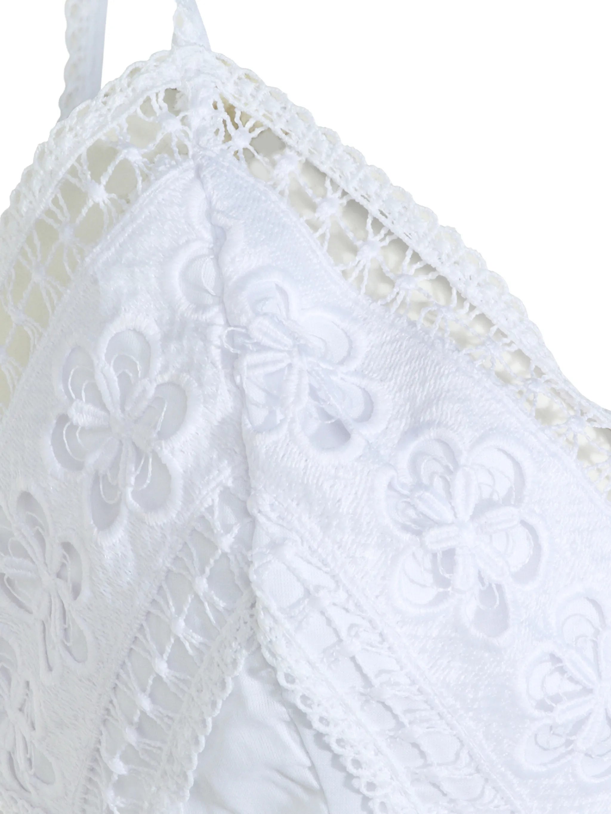 Melie floral-embroidered V-neck top