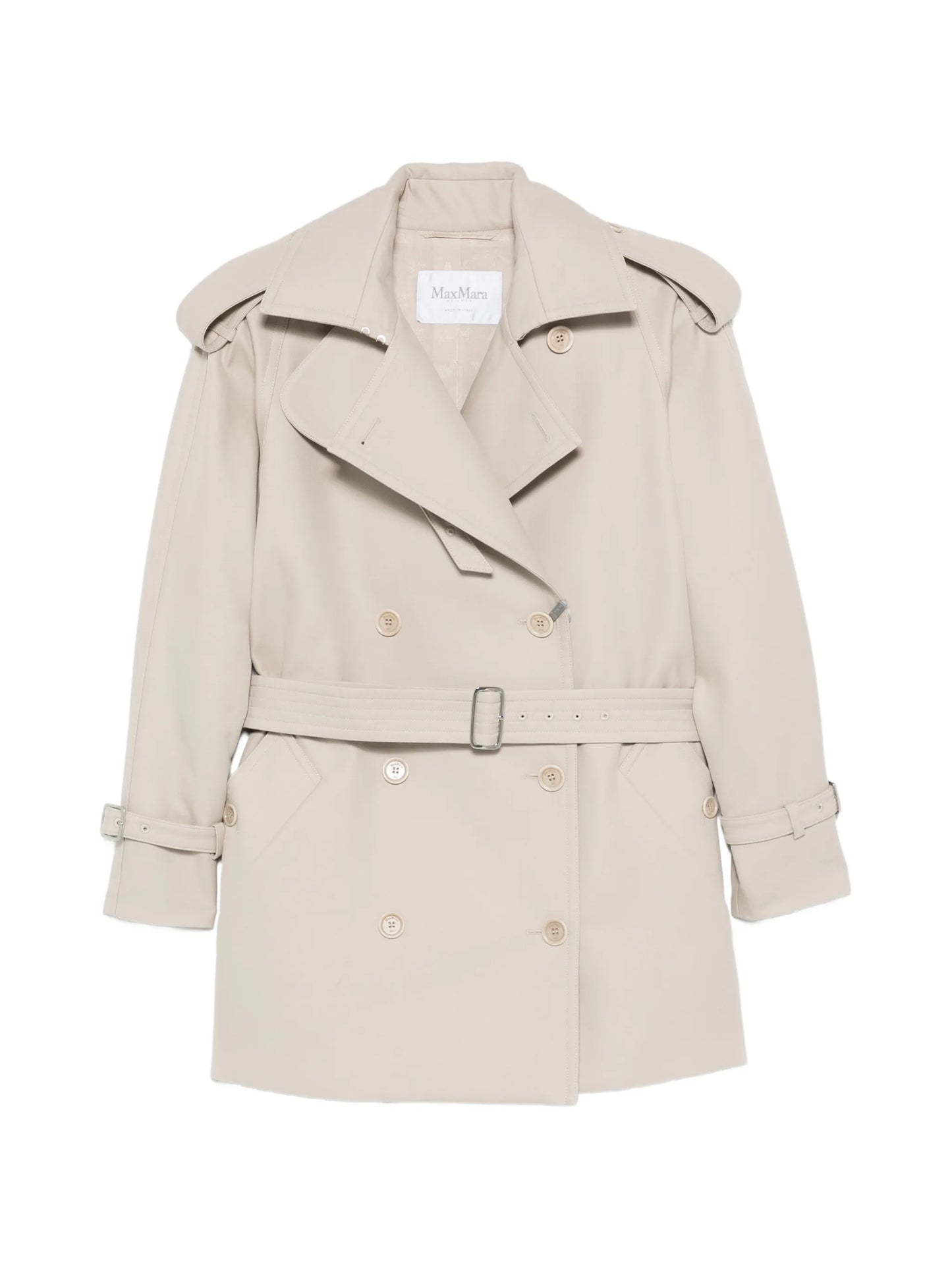 Cacio double-breasted belted duster coat