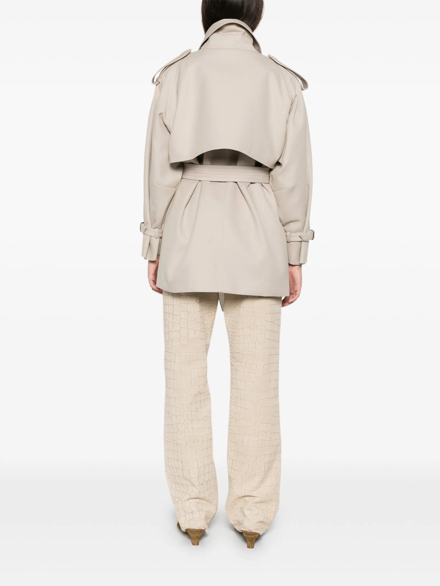 double-breasted belted coat