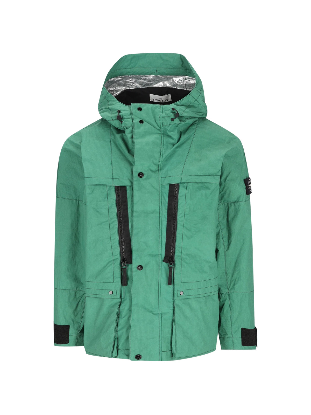 4100061 metal lamina ripstop heat reactive hooded jacket