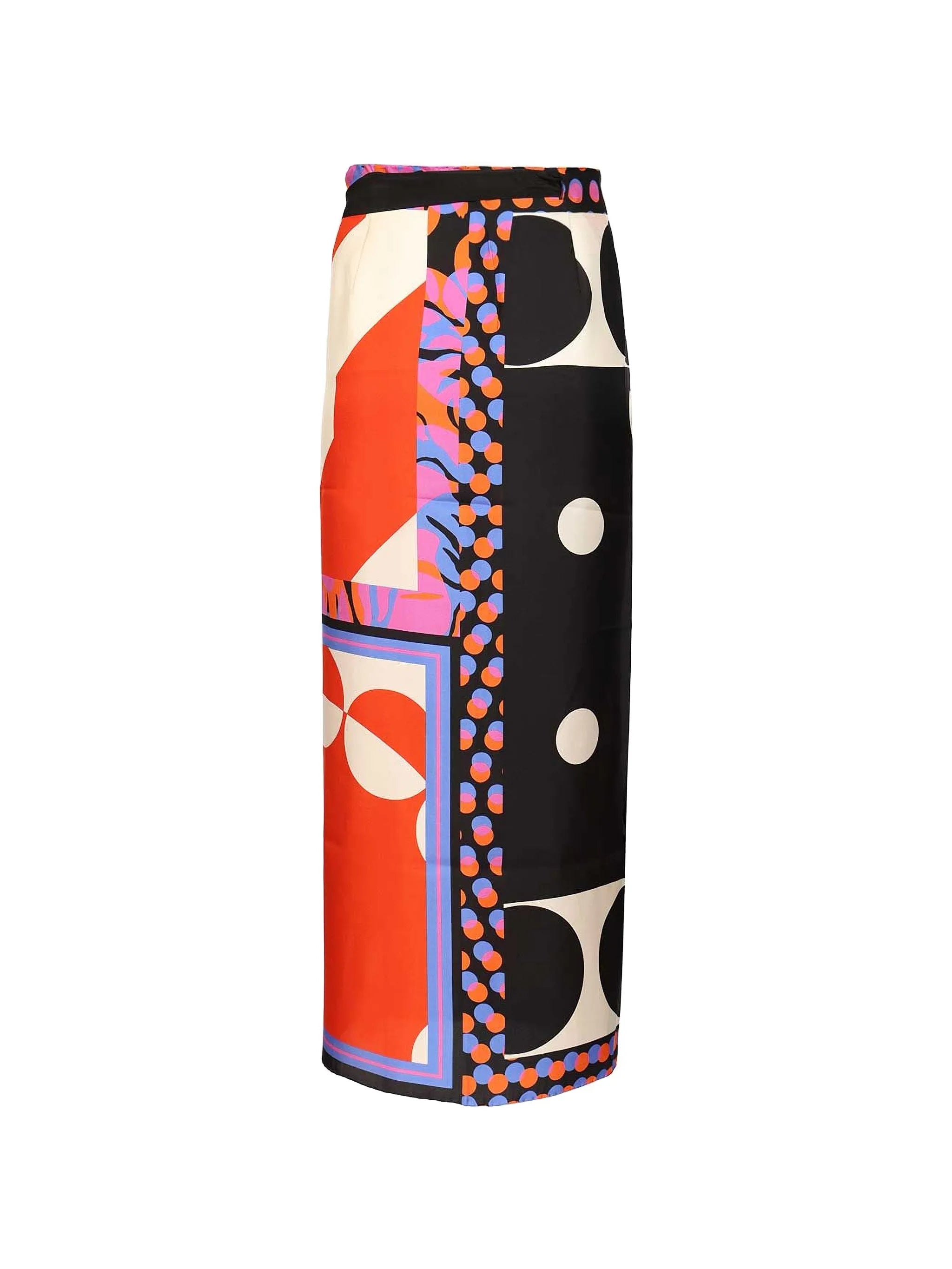 polka-dot midi skirt