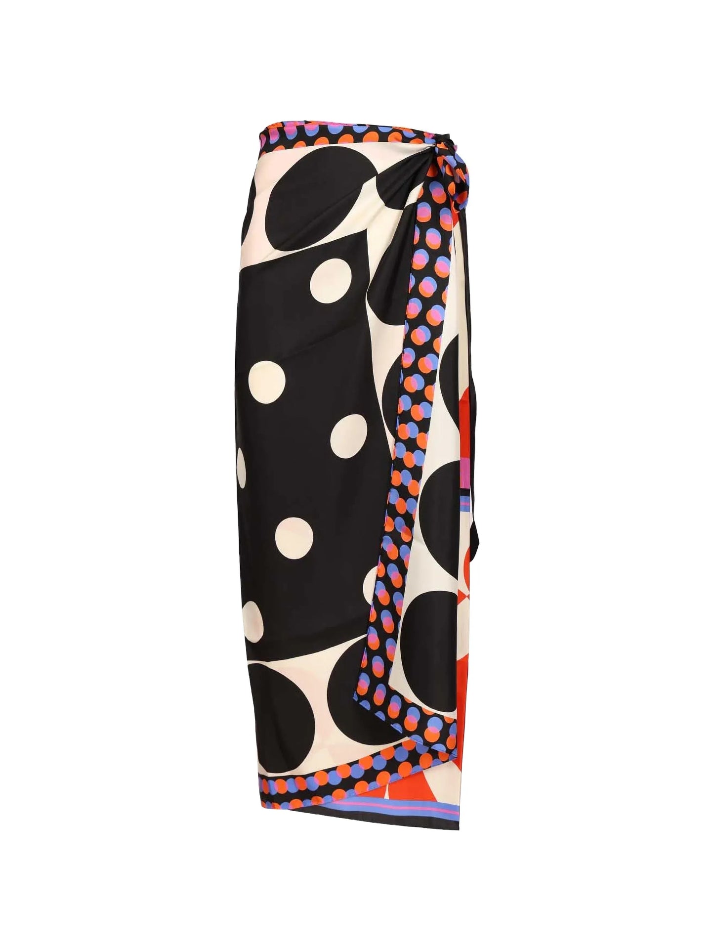 polka-dot midi skirt