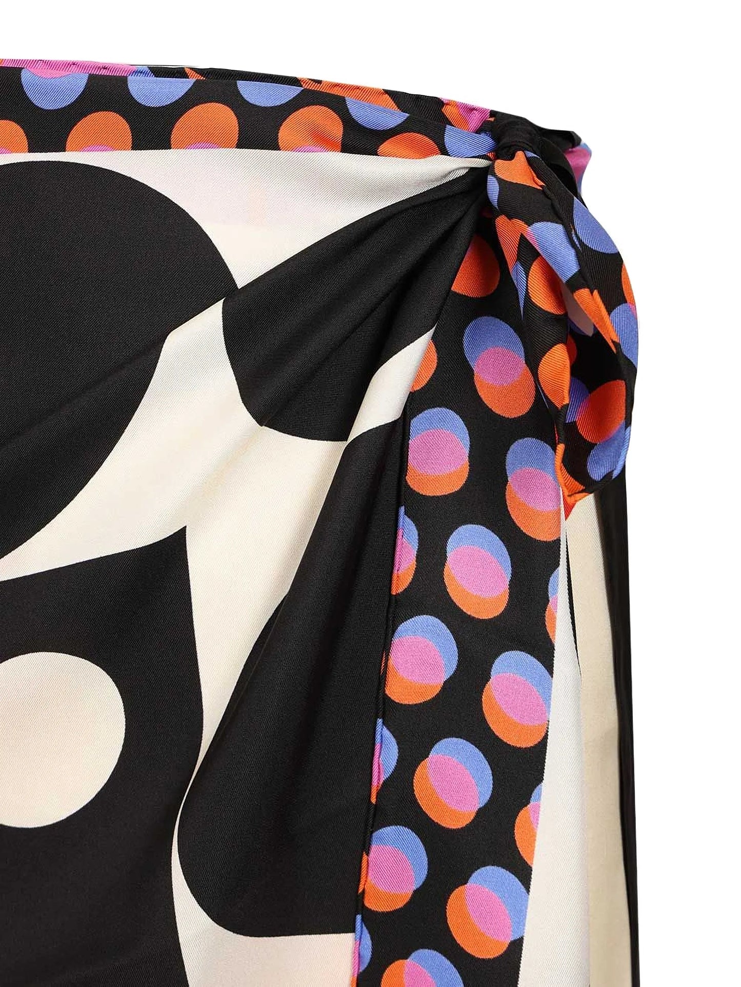 polka-dot midi skirt