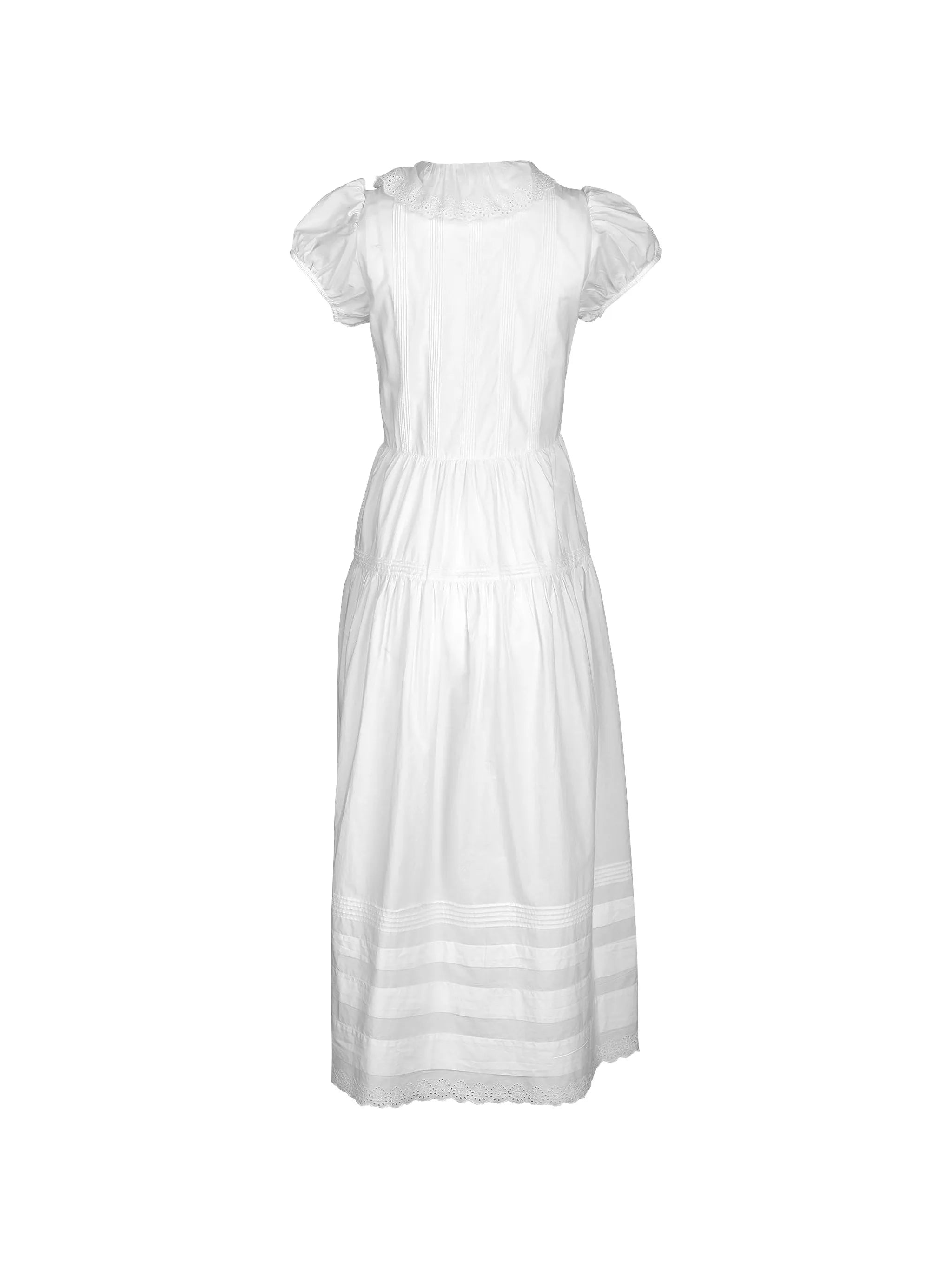 Eliette ruffle-trim midi dress