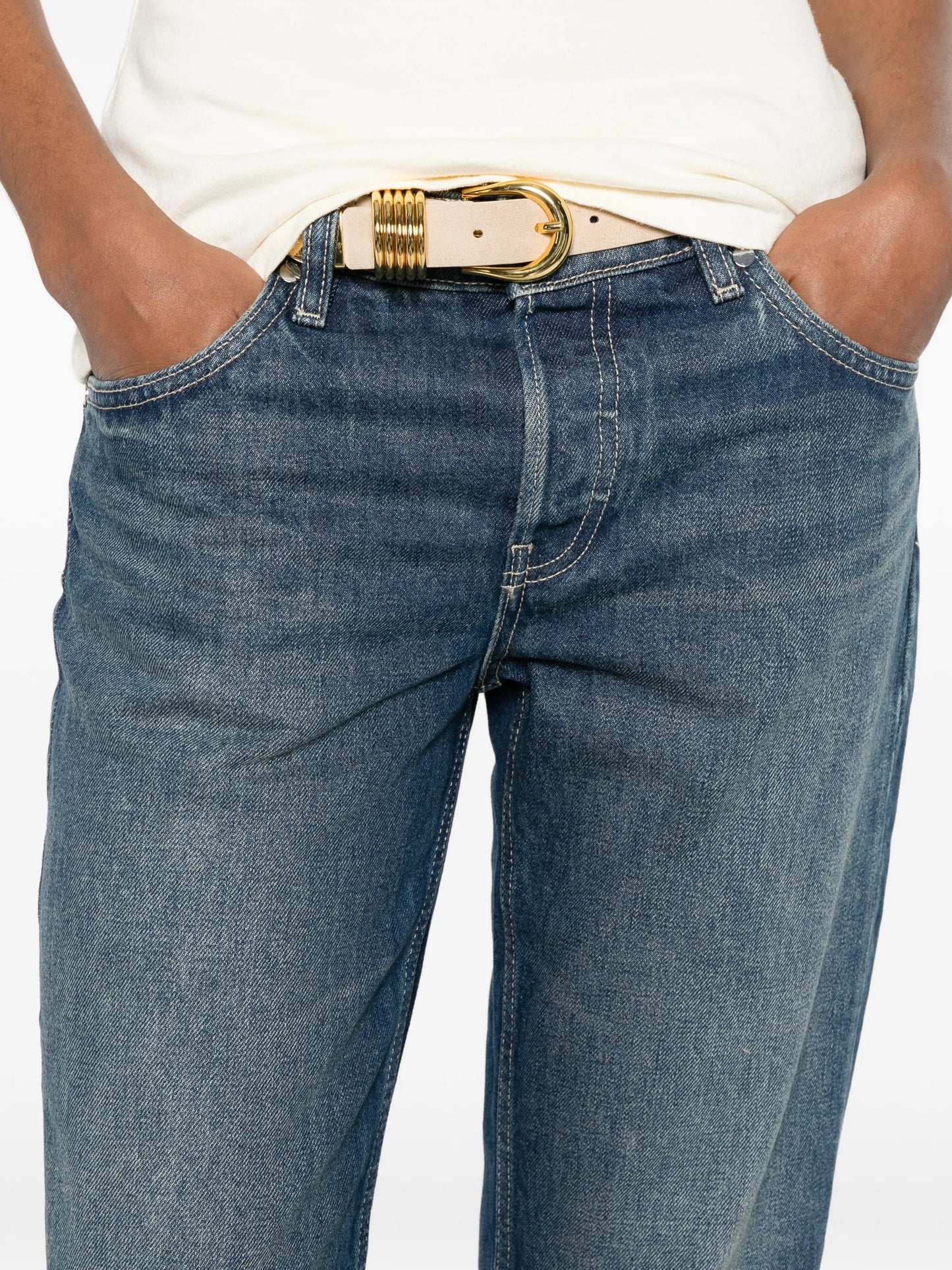 Ariel mid-rise wedgie jeans arrowwood
