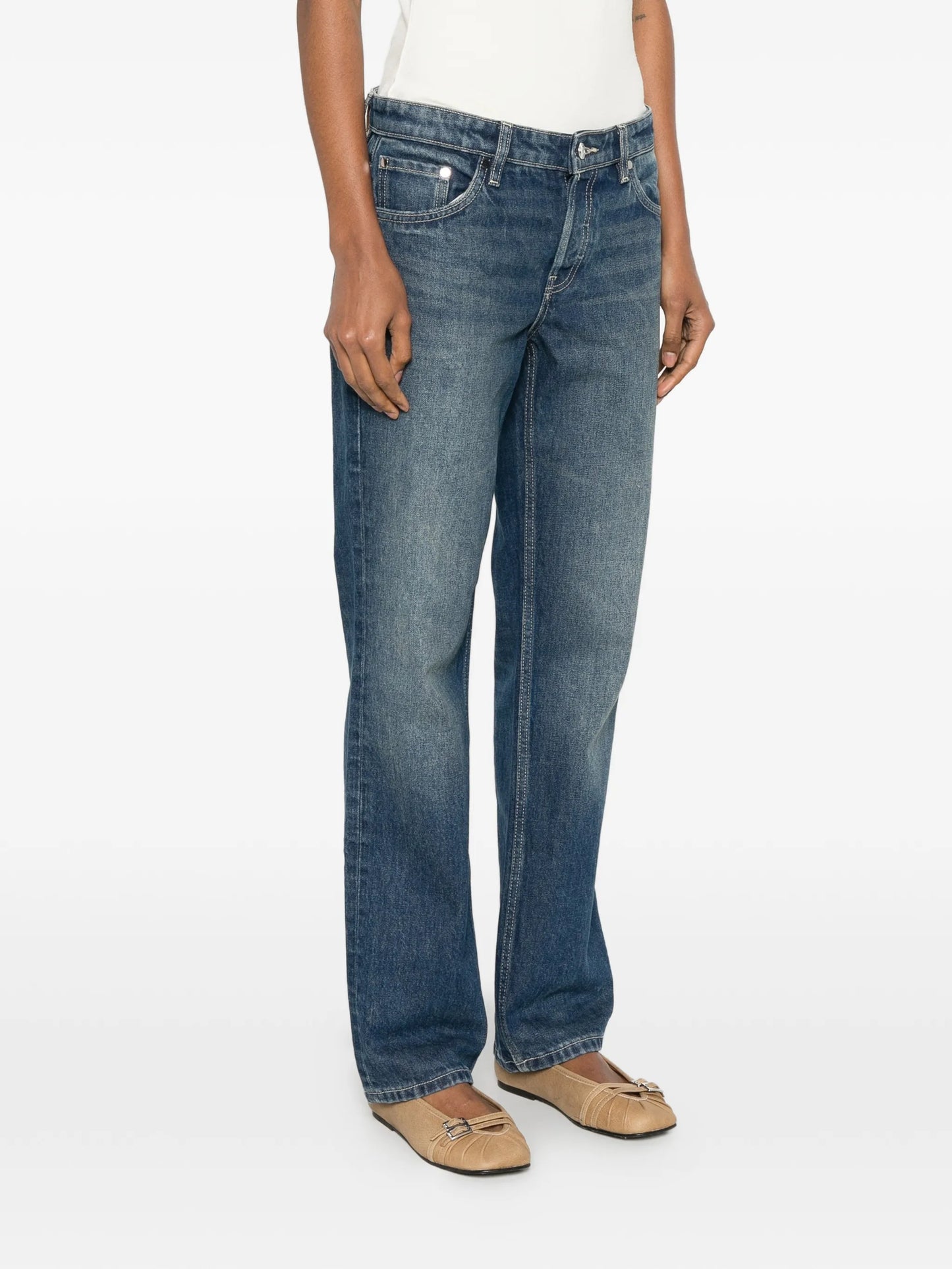 Ariel mid-rise wedgie jeans arrowwood