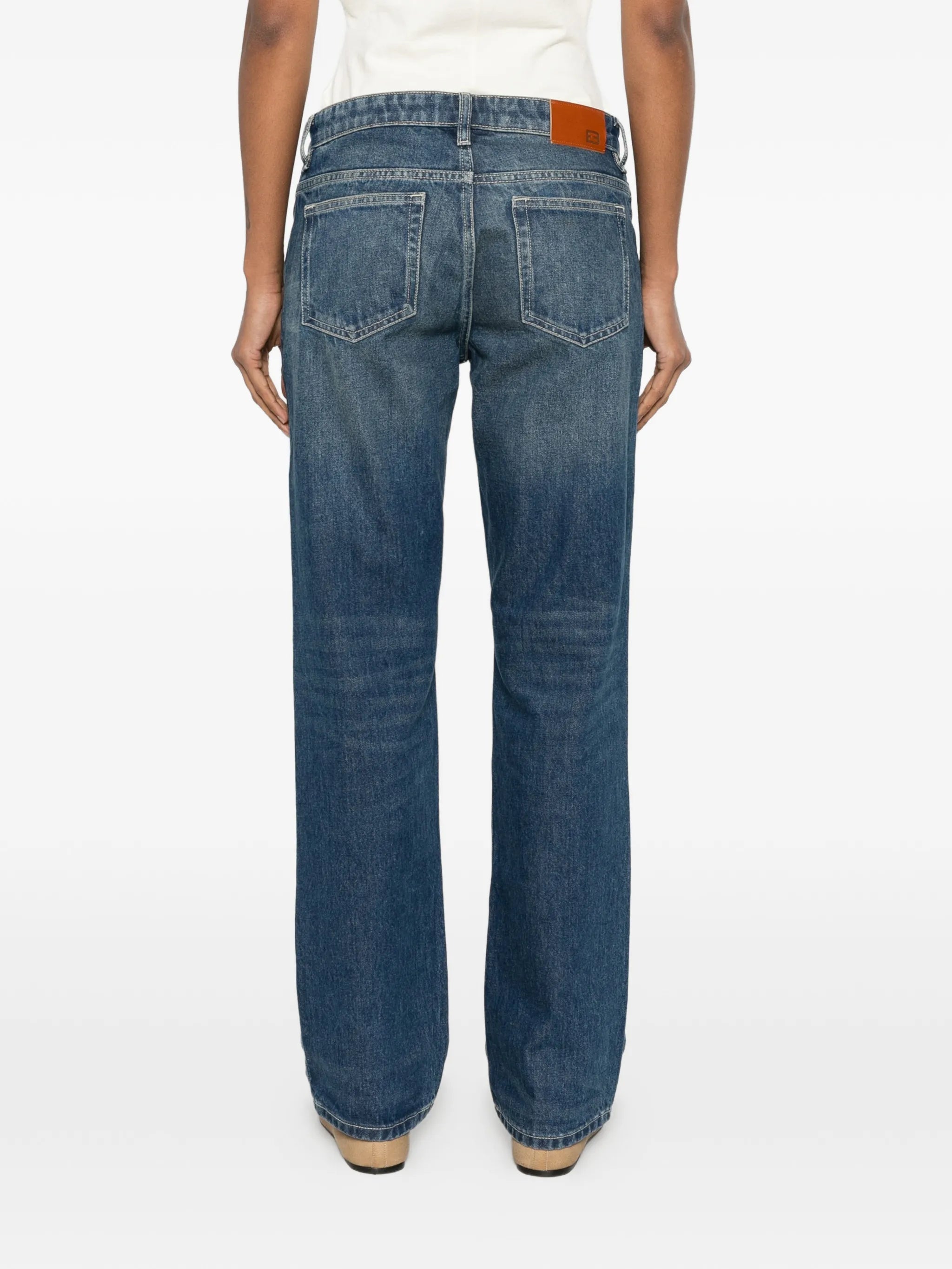 Ariel mid-rise wedgie jeans arrowwood